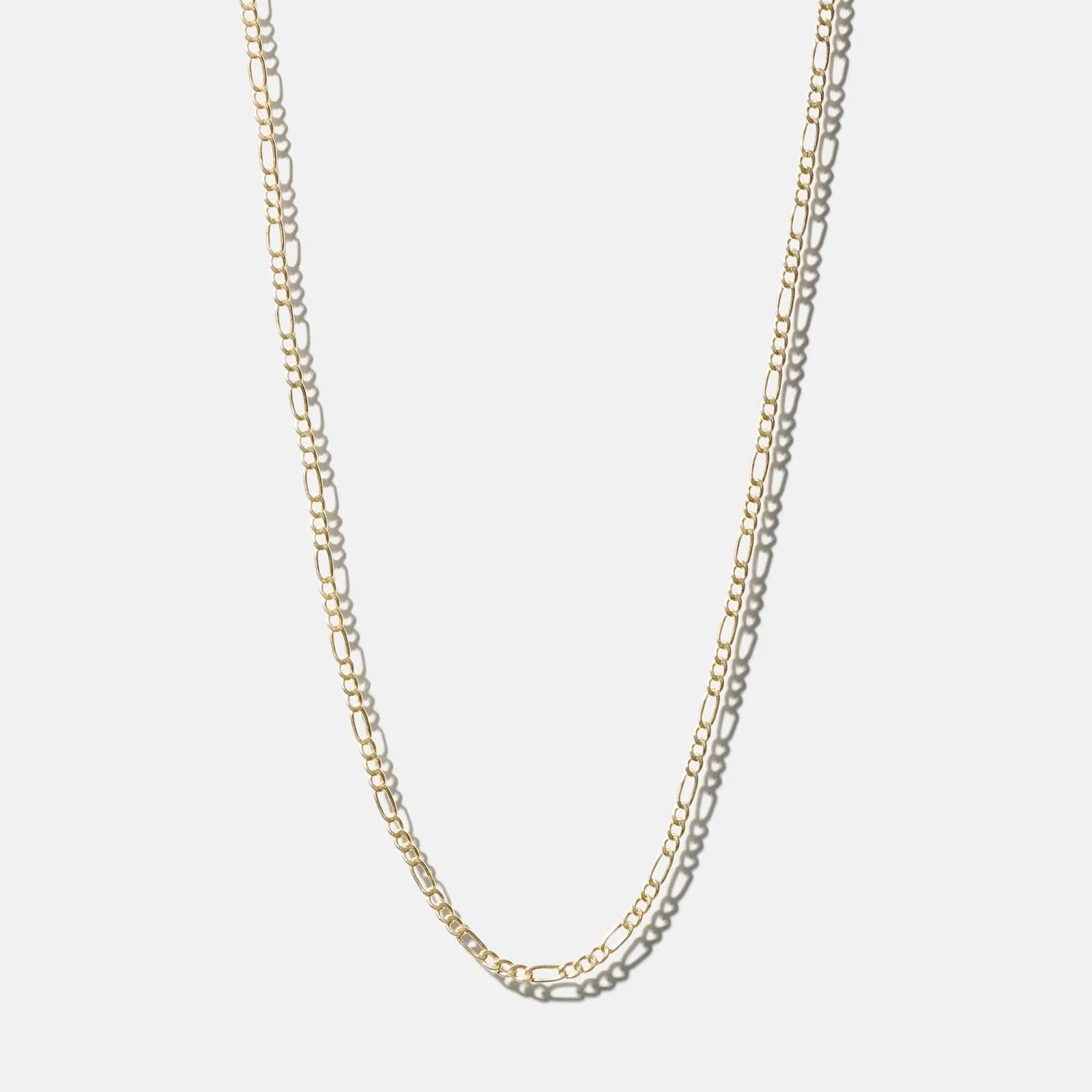 Halsband 9k guld - Figarokedja 46 cm
