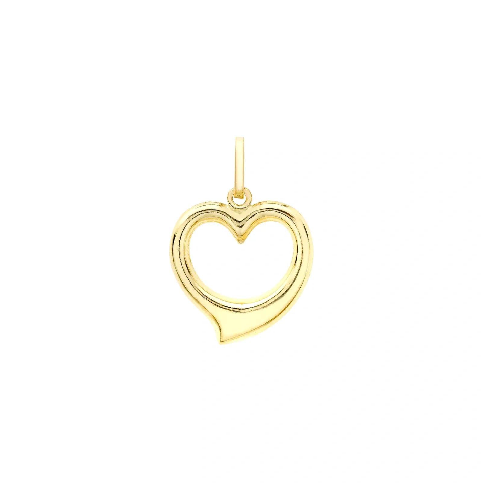 Hängsmycke 9k guld - öppet hjärta 18x16 mm