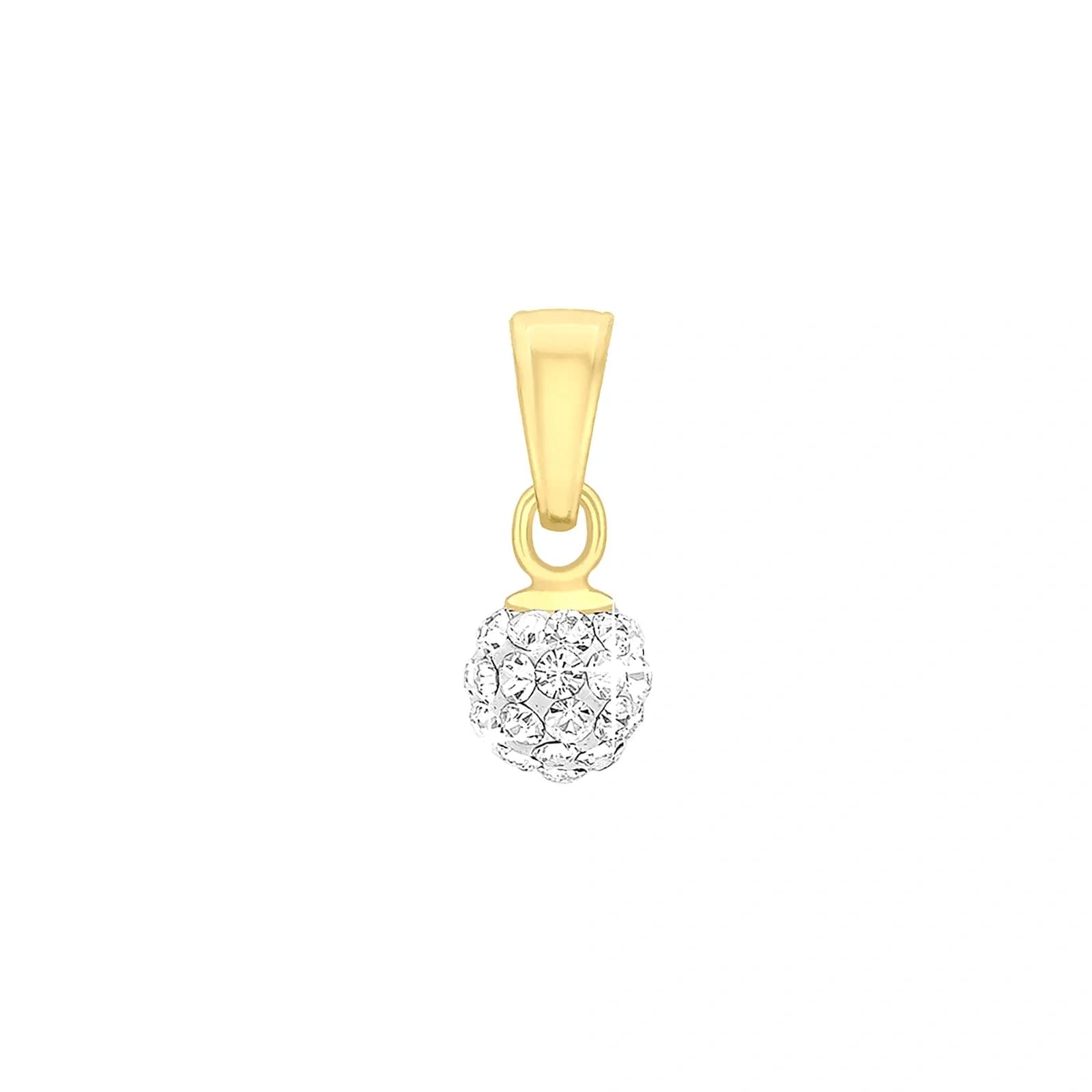 Hängsmycke 9k guld - glitterboll 5 mm