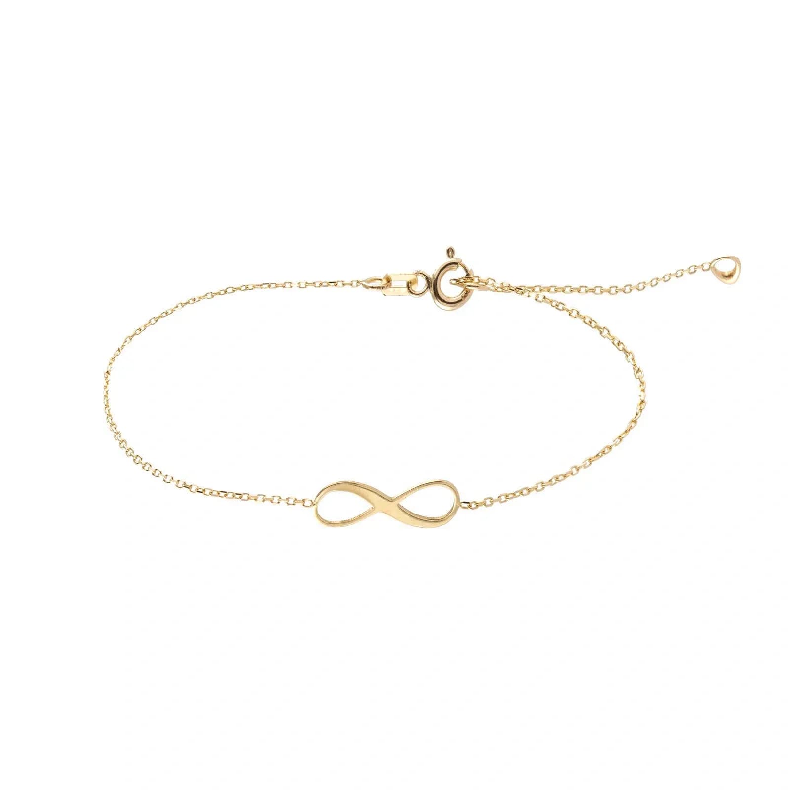 Armband dam 9k guld infinitysymbol - 16-19cm
