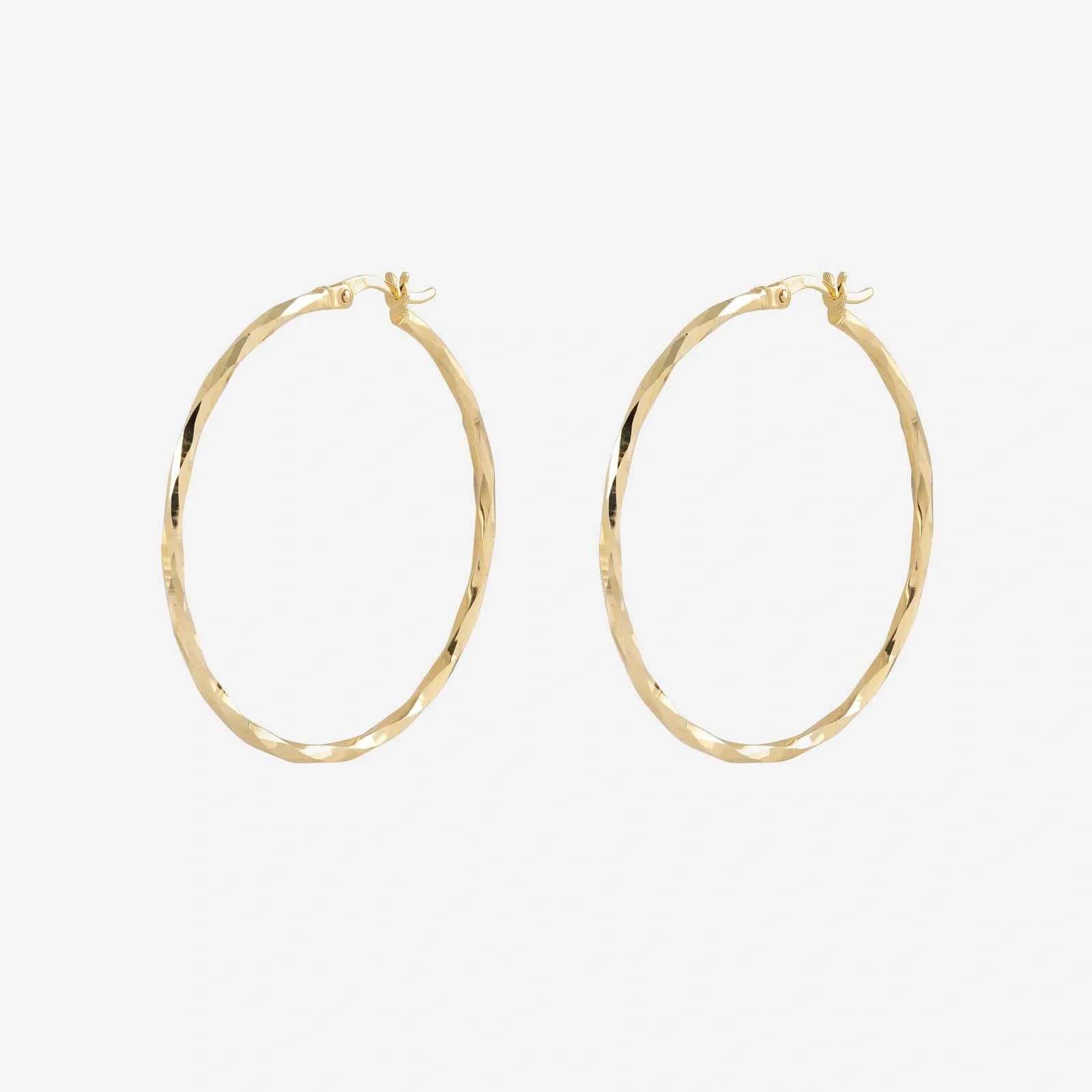 Örhängen 9k guld hoops - 30 mm