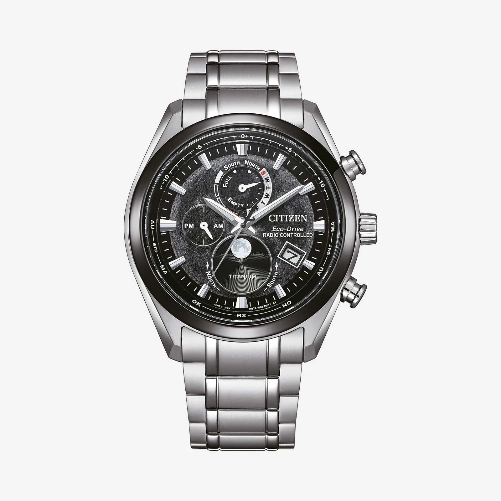 Citizen Tsukiyomi Radio Controlled Moonphase, svart - BY1018-80E