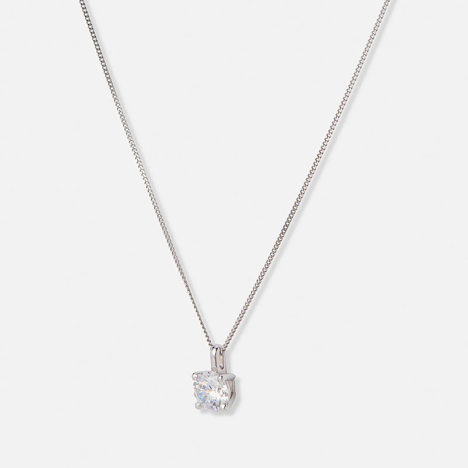 Halsband 18k vitguld med 1,0 ct labbodlad diamant - 42+3cm