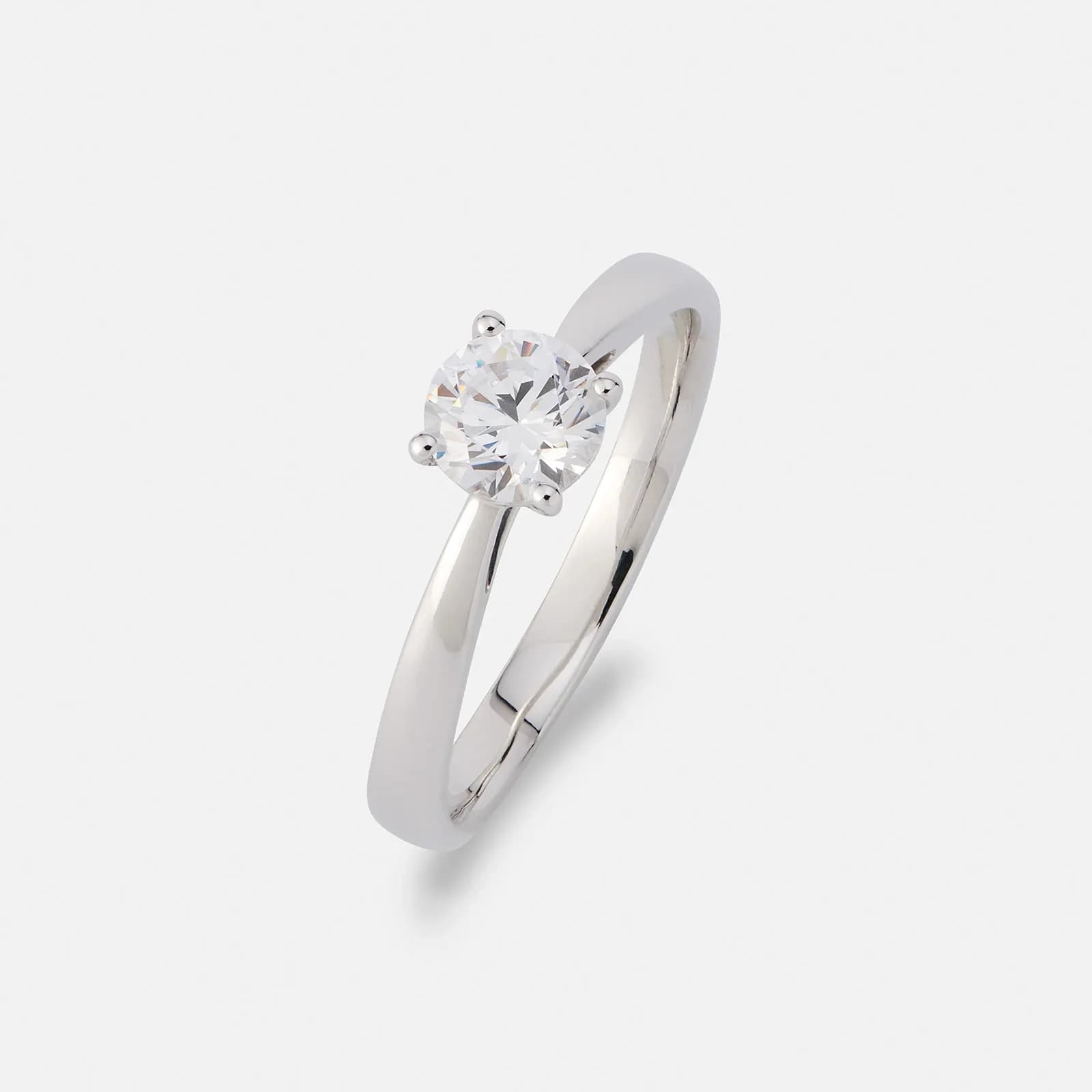 Solitärring 18k vitguld med 0,7 ct labbodlad diamant
