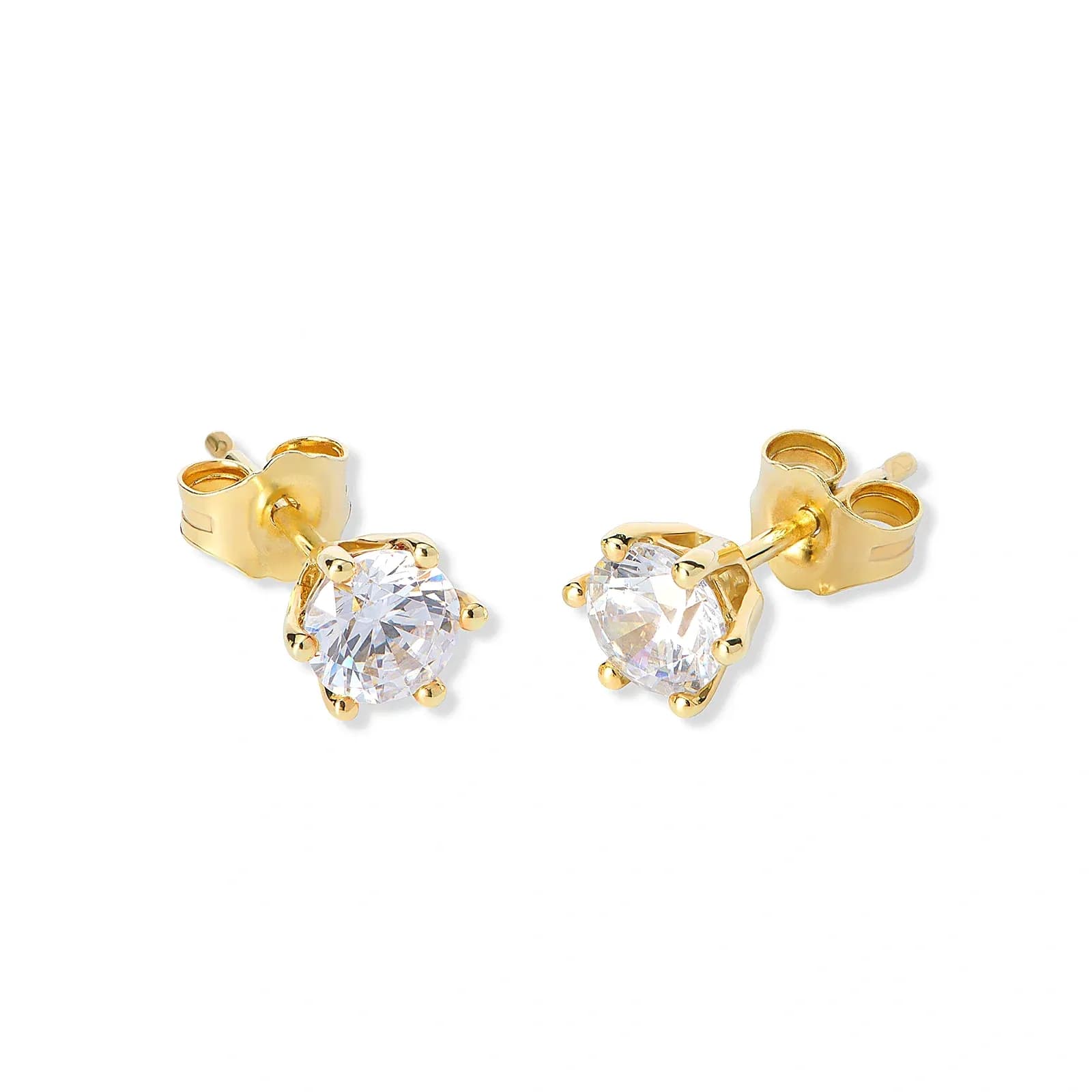 Örhängen studs 18k guld med 1,0 ct labbodlade diamanter