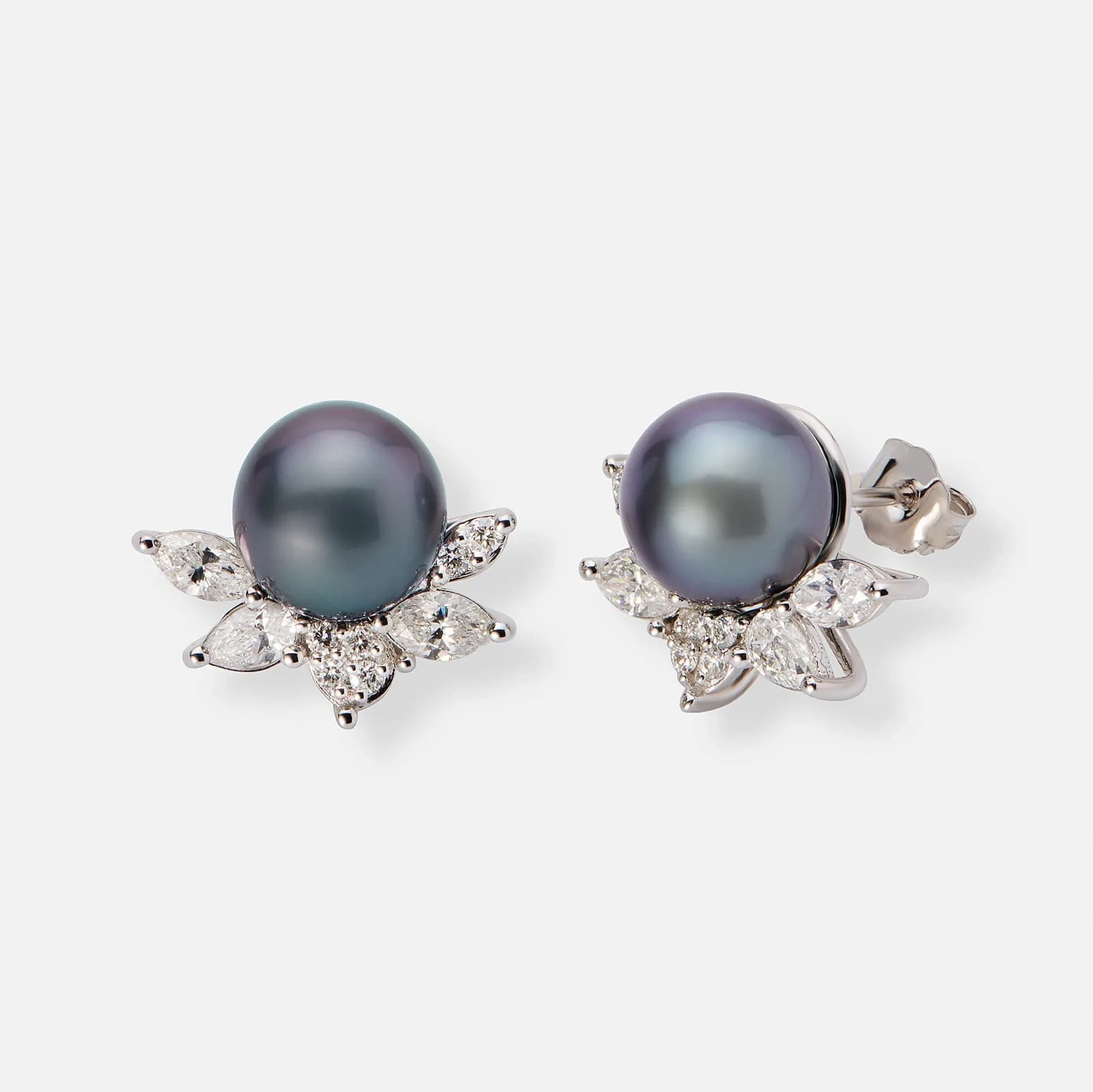 Je t´aime örhängen 18K vitguld - La Minuit Tahiti