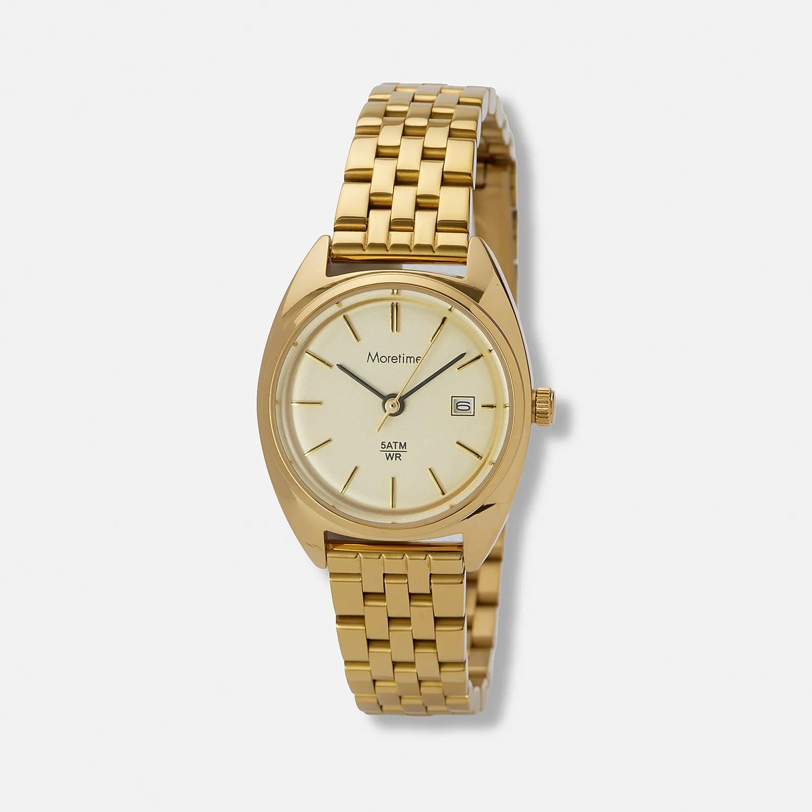 Moretime damklocka - retro, guld/champagne, 27mm