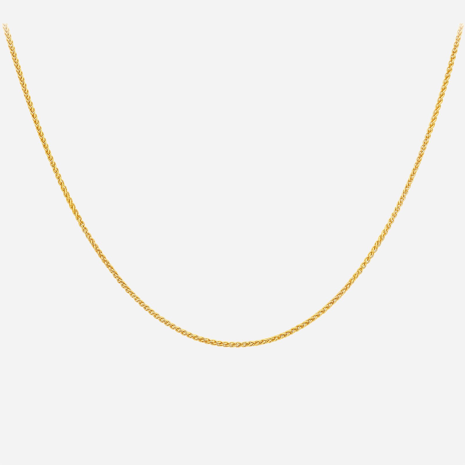 Halsband 9k guld - Spigalänk 46 cm