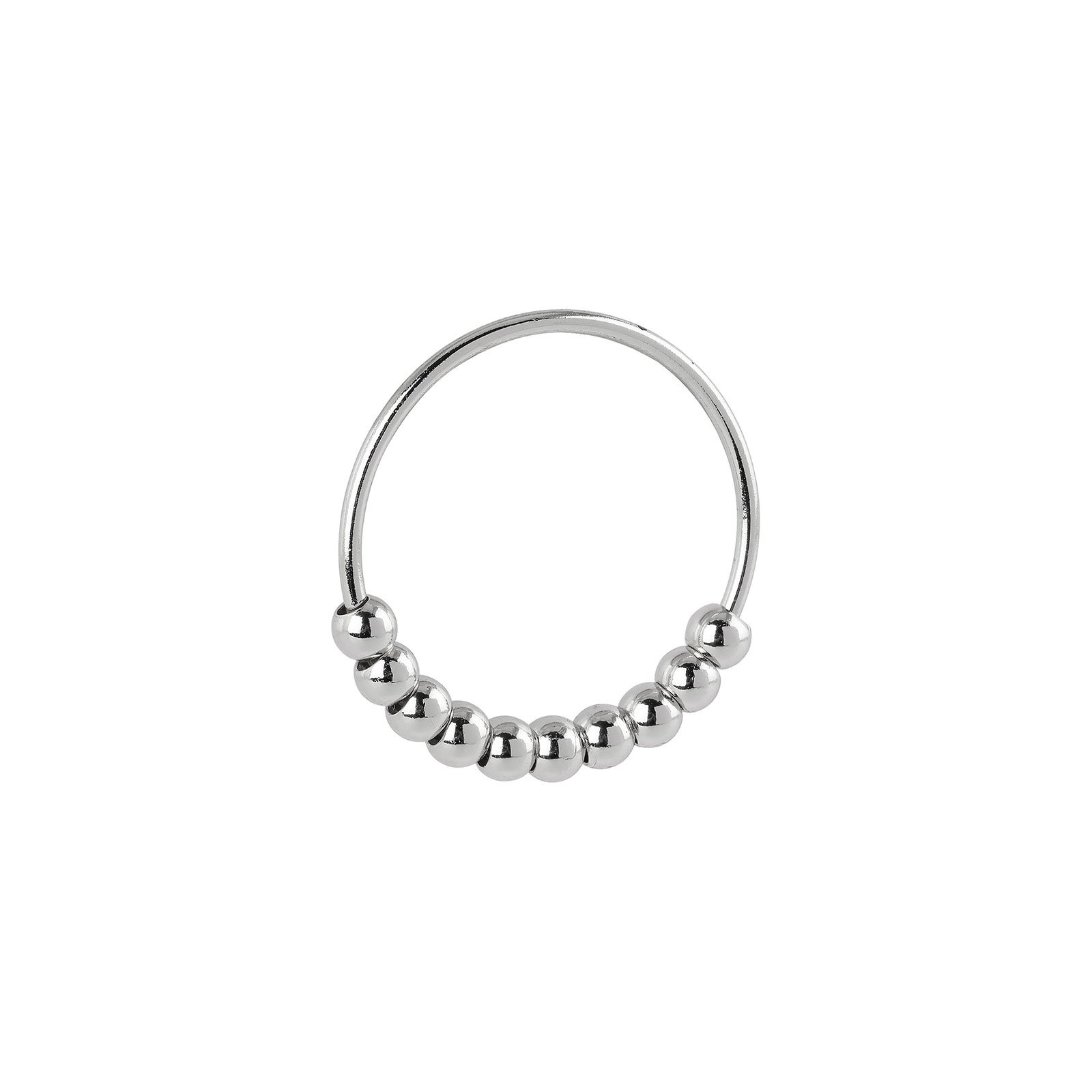 Silverfärgad stressring