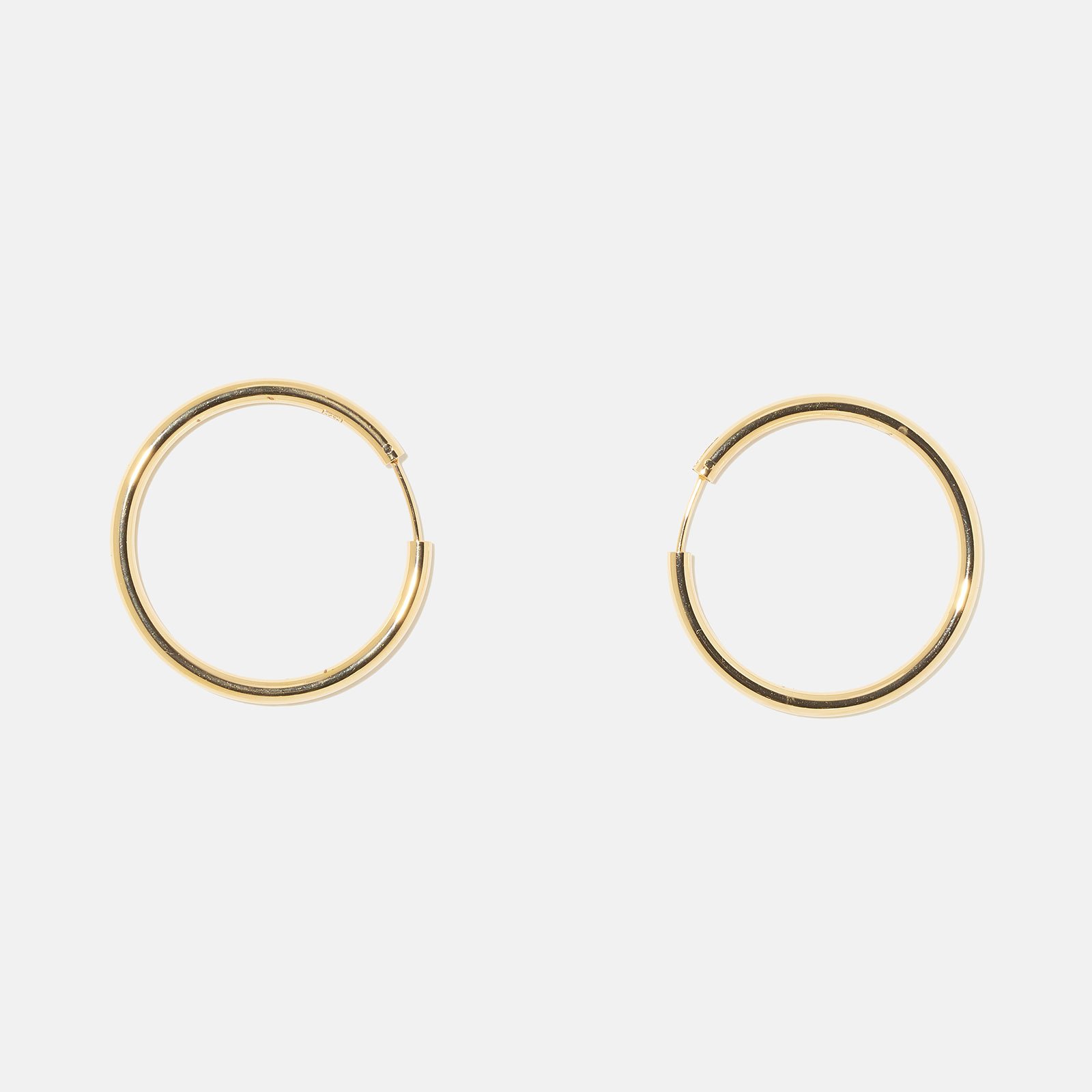 18k guldpläterade örhängen – hoops 25 mm
