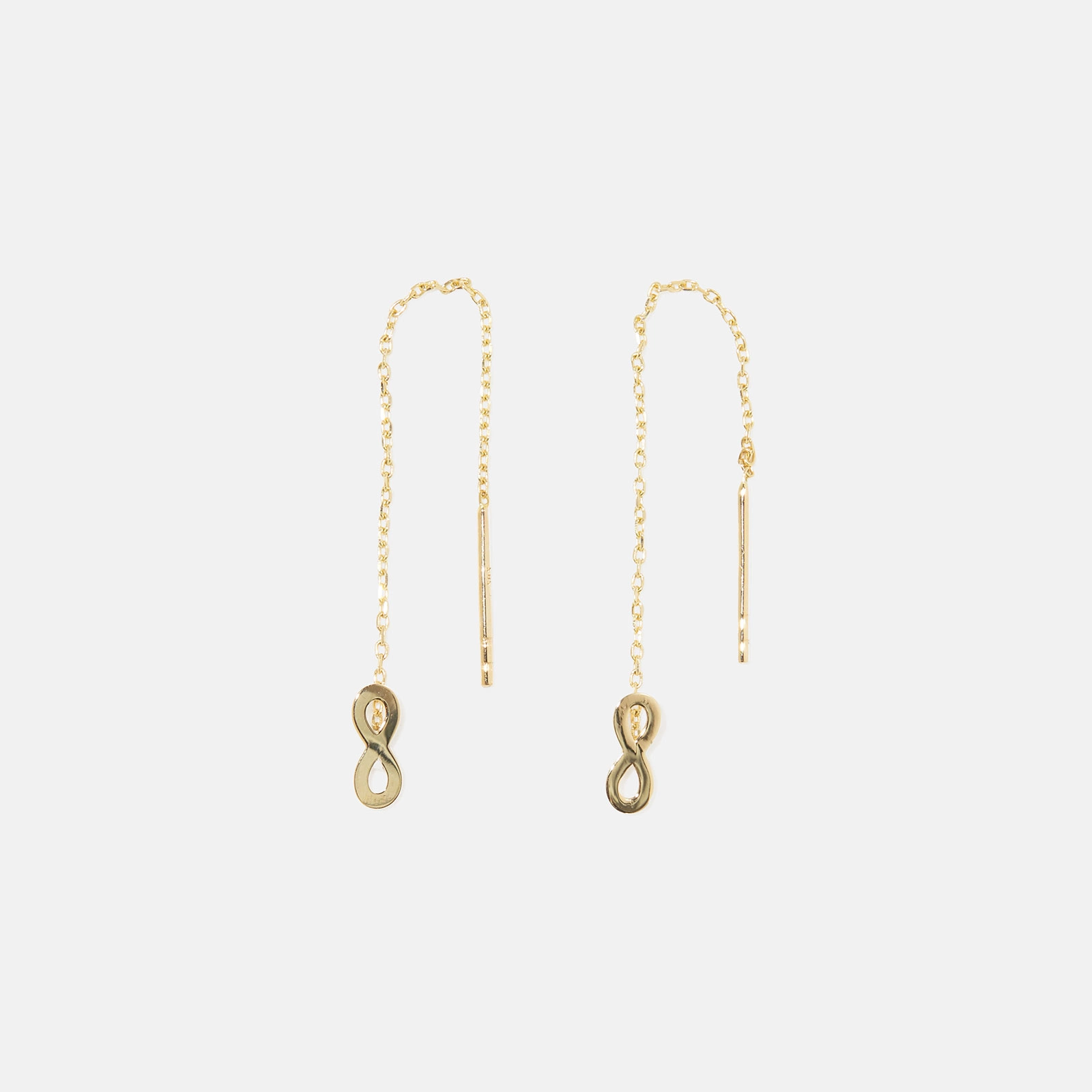 Örhängen 18k guld – infinitysymboler 8 mm