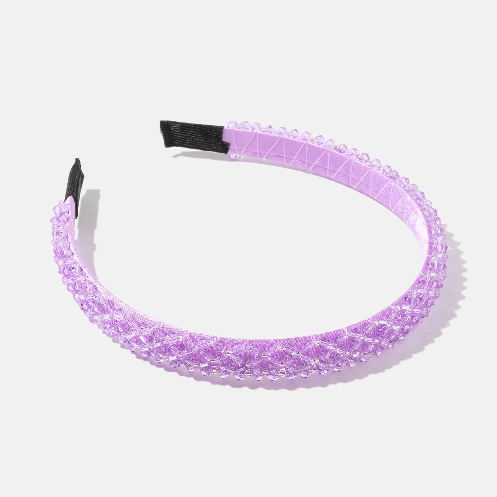 MONTINI Diadem med ljuslila pärlor