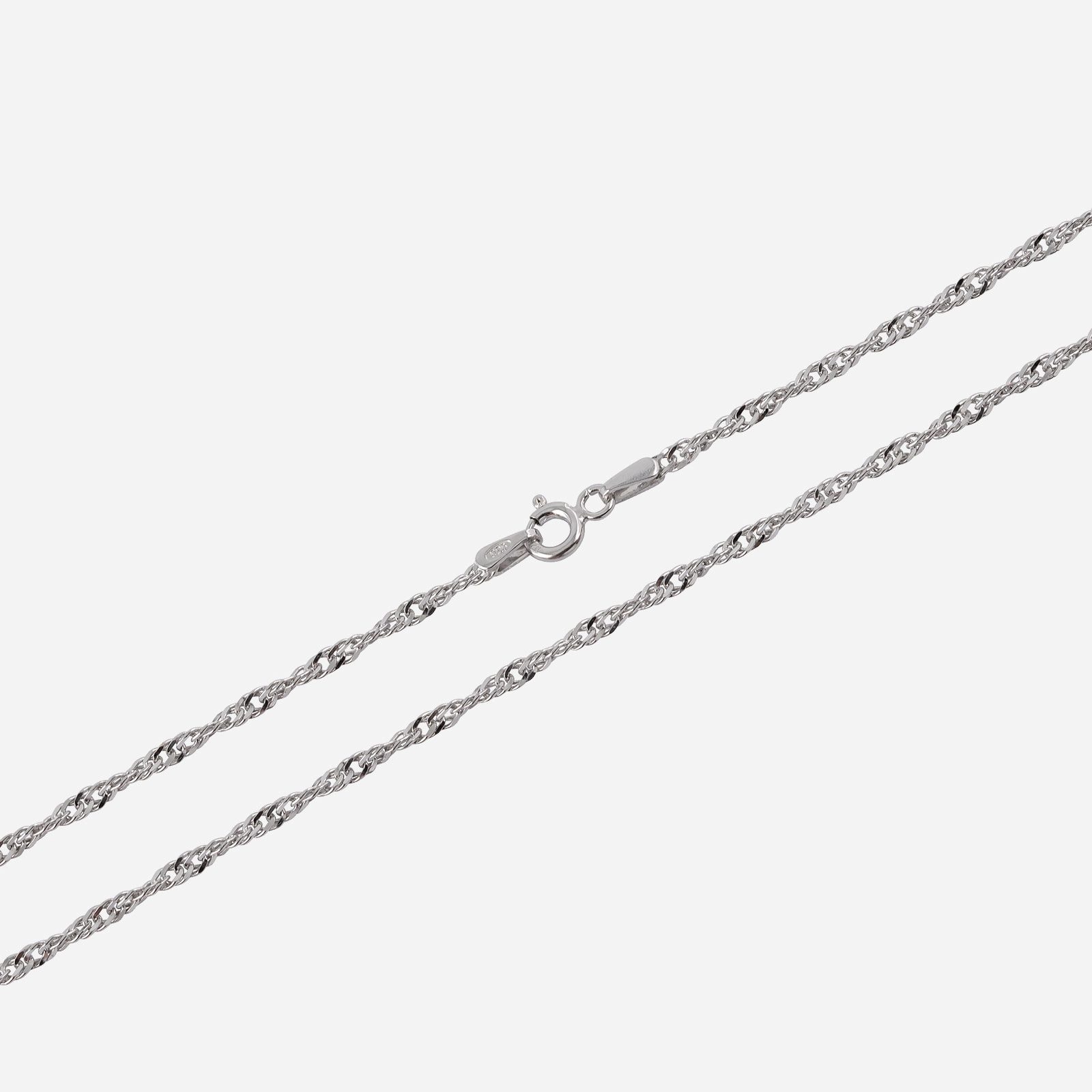 SILVER 925 Silverhalsband Singapore – 2,25 mm bred