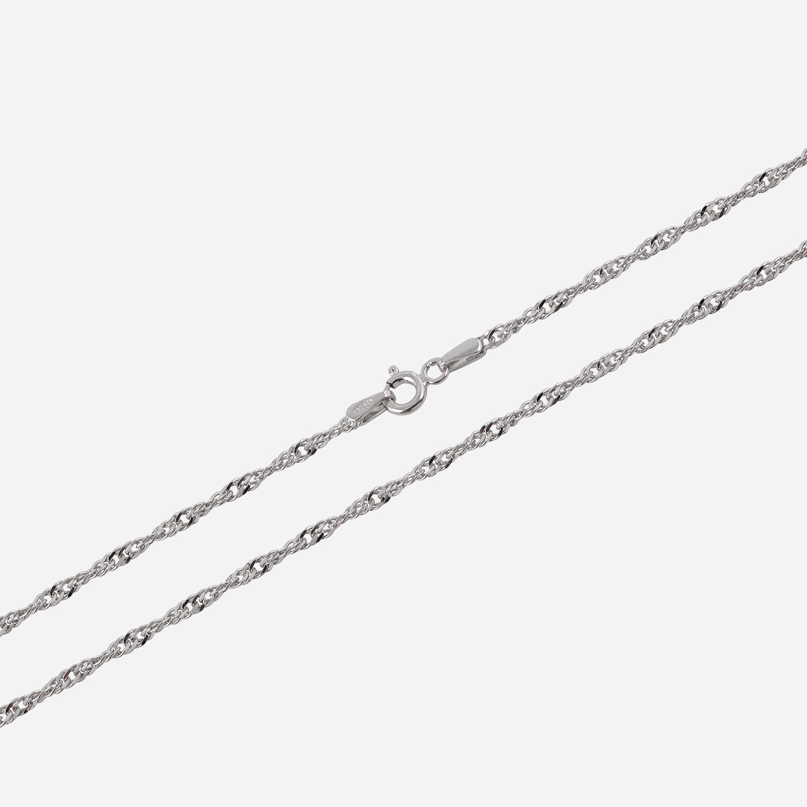 SILVER 925 Silverhalsband Singapore – 0,95 mm bred