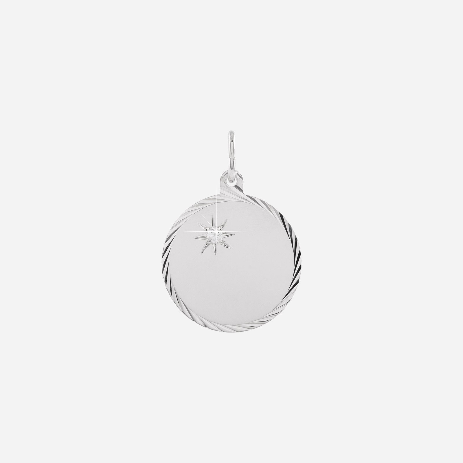 Hängsmycke i äkta silver – Kubisk Zirkonia 18 mm