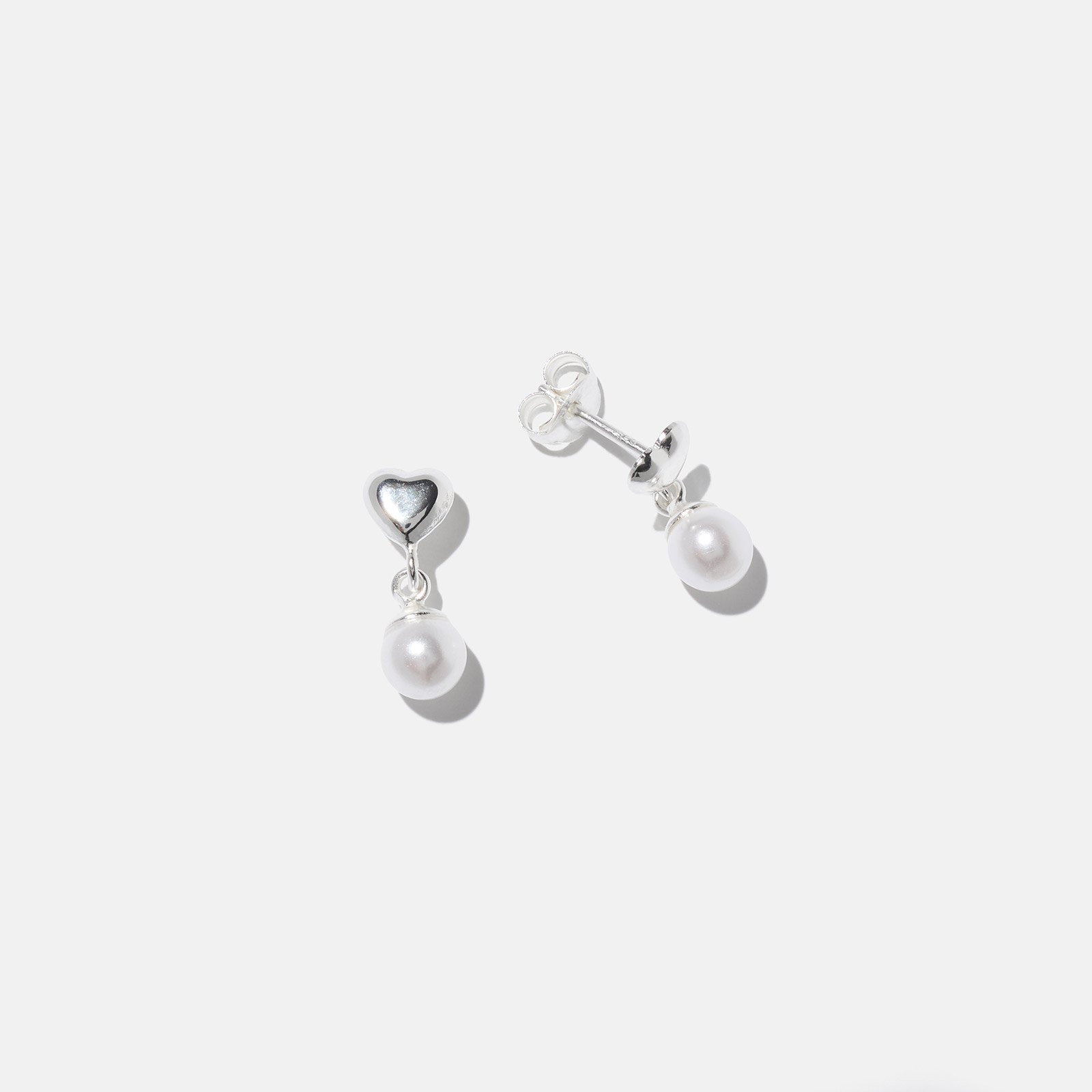 Silverörhängen för barn – hängande pärlor