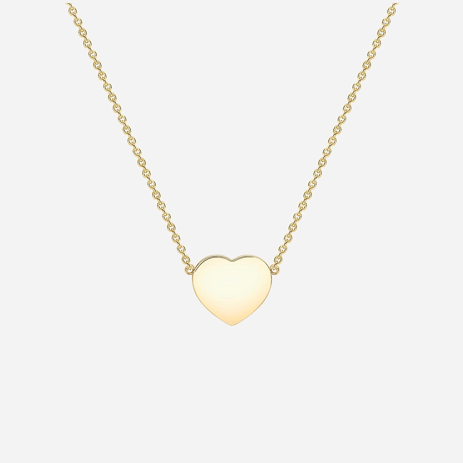 Halsband 9k guld – hjärta 41-43 cm