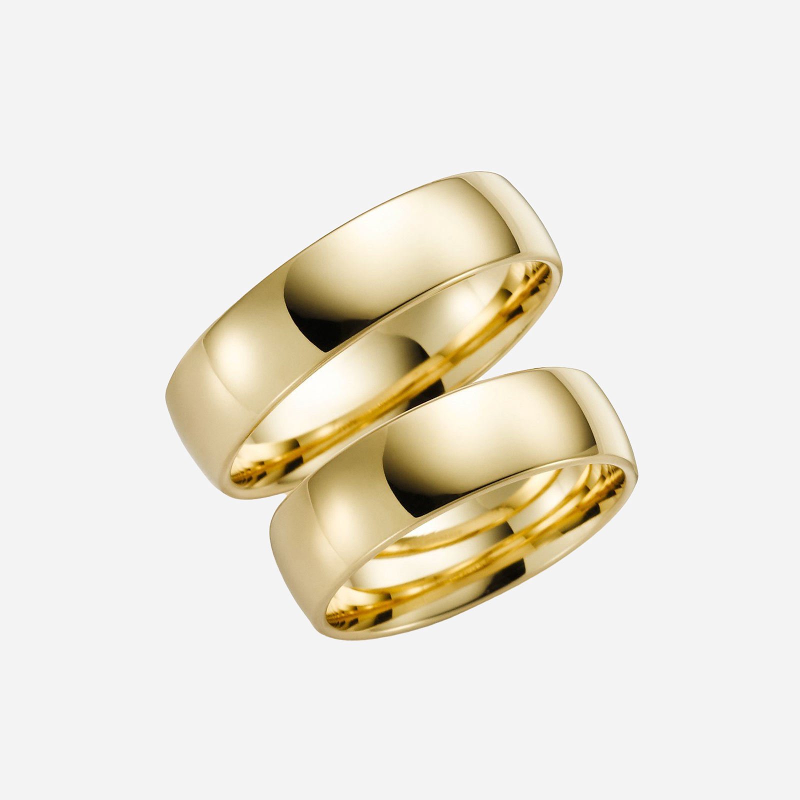 Förlovningsring 18k guld – Kupad 6 mm / 1,5 mm