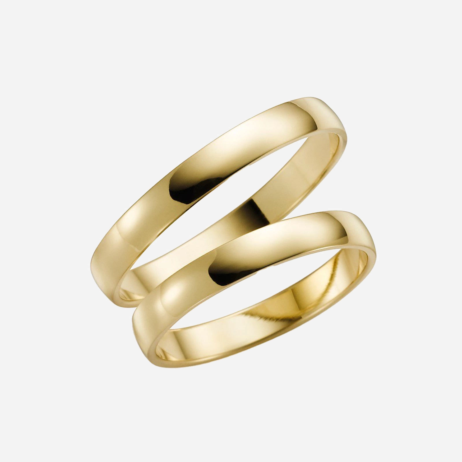 Förlovningsring 9k guld – kupad 3 mm / 1 mm