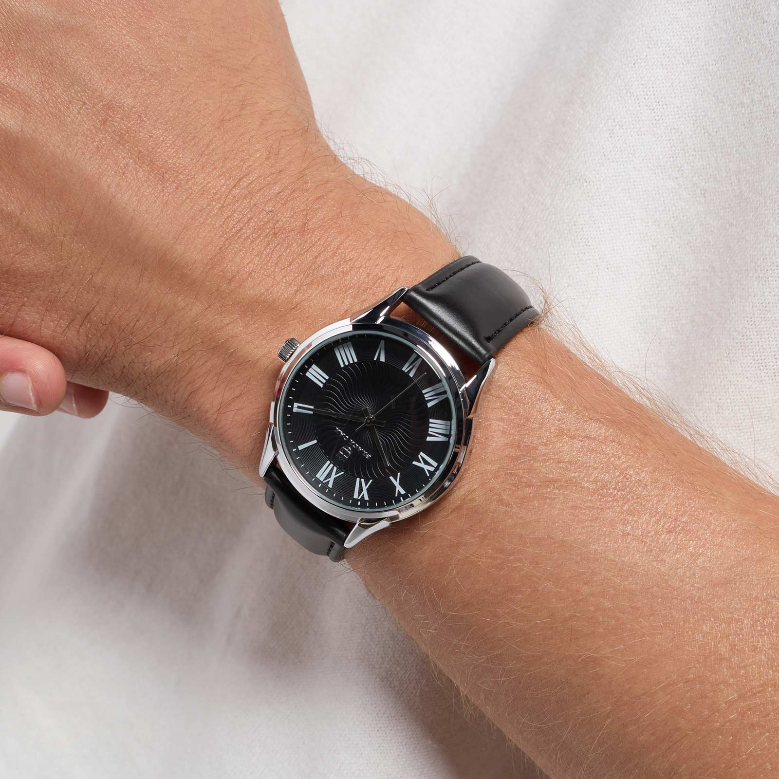 Black Oak Tupelo herrklocka - silver/svart, 40 mm