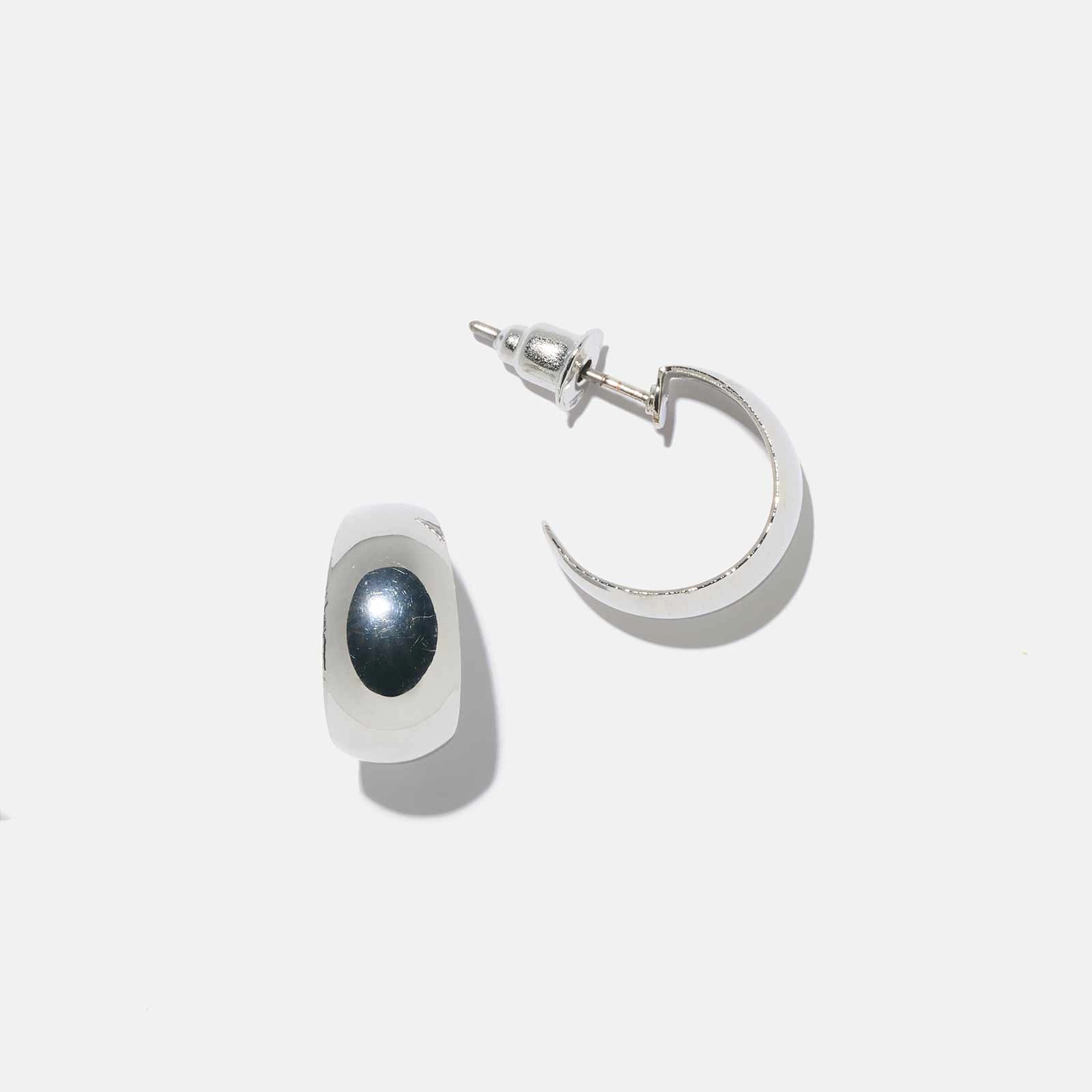 MONTINI Silverfärgade örhängen – hoops 15mm