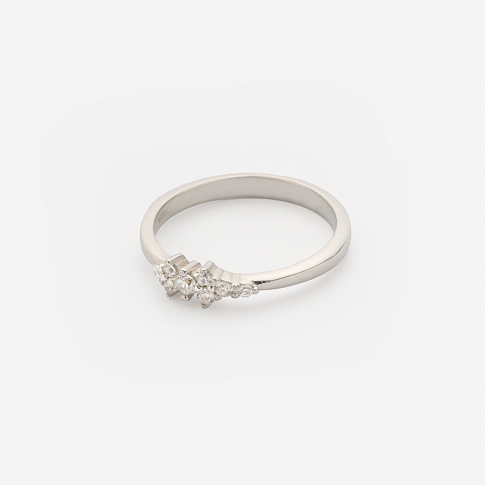 SILVER 925 Ring i silver 9 stenar