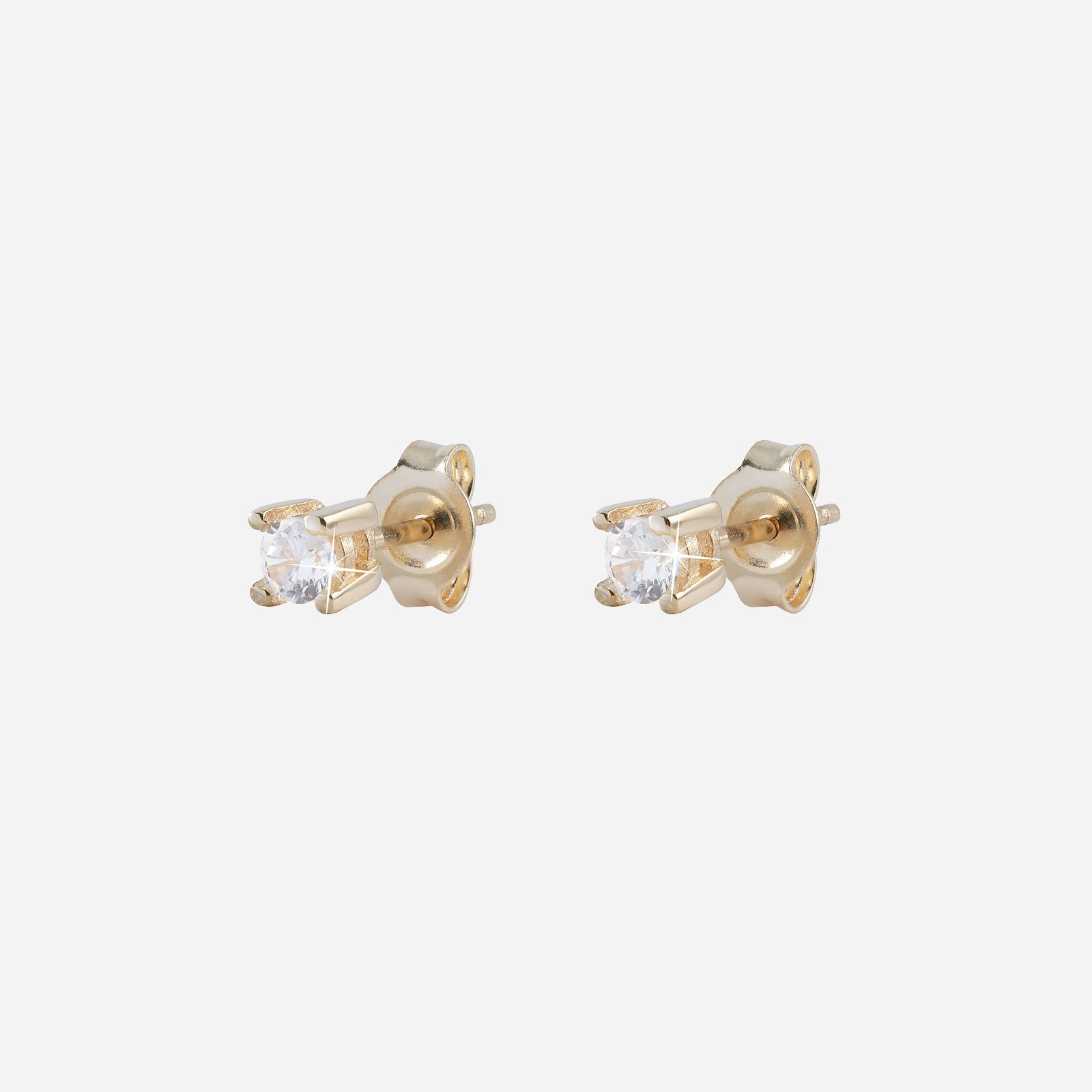 Örhängen 18k guld – Kubisk Zirkonia 2,75 mm