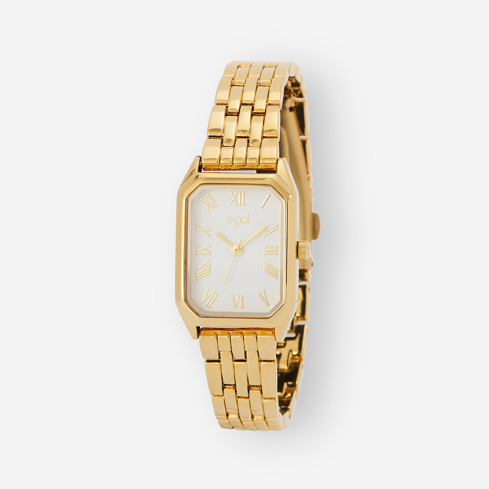 Regal damklocka – meshband guld/vit 19×34 mm