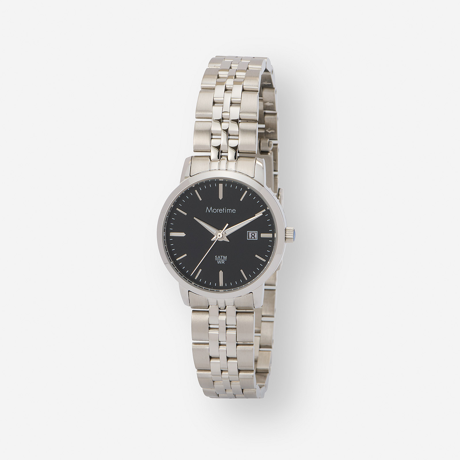 Moretime damklocka – svart/stålband 28mm