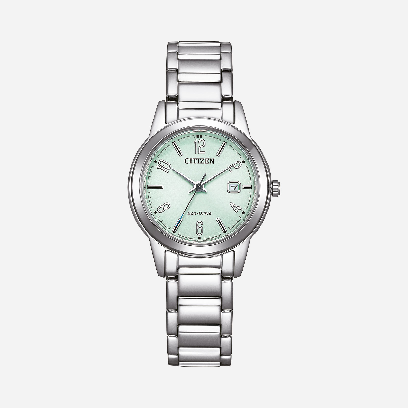Citizen Elegance Eco Drive dam stål/grön – FE1241-71X