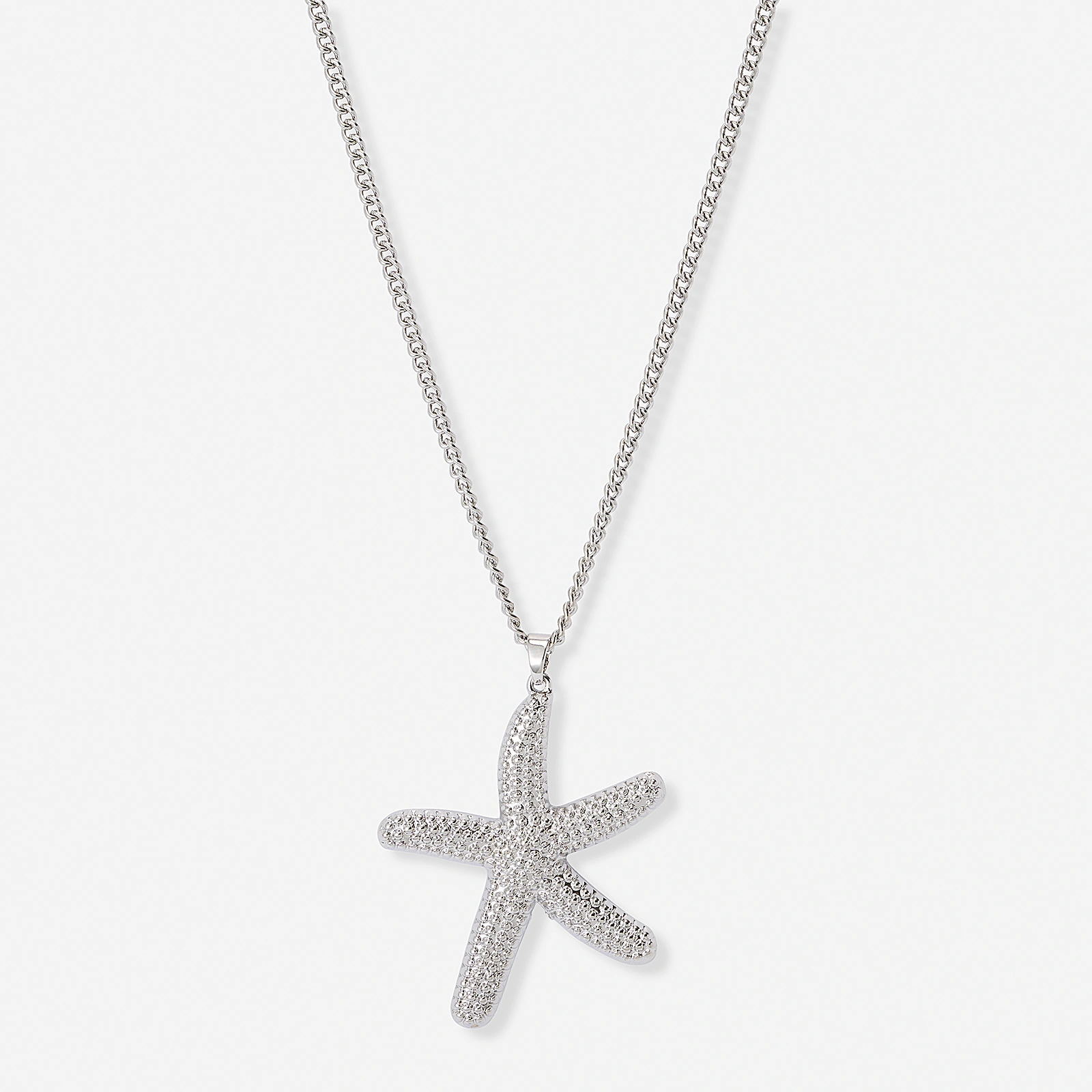 Silverf&auml;rgat halsband, sj&ouml;stj&auml;rna, 47+7cm