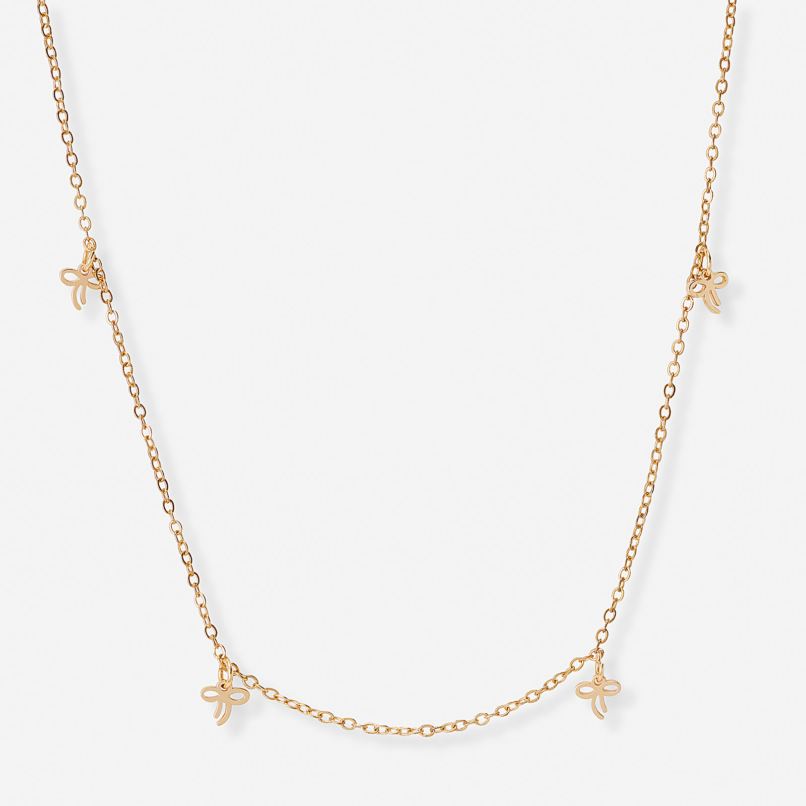 MONTINI Guldfärgat halsband rosetter 41+7cm