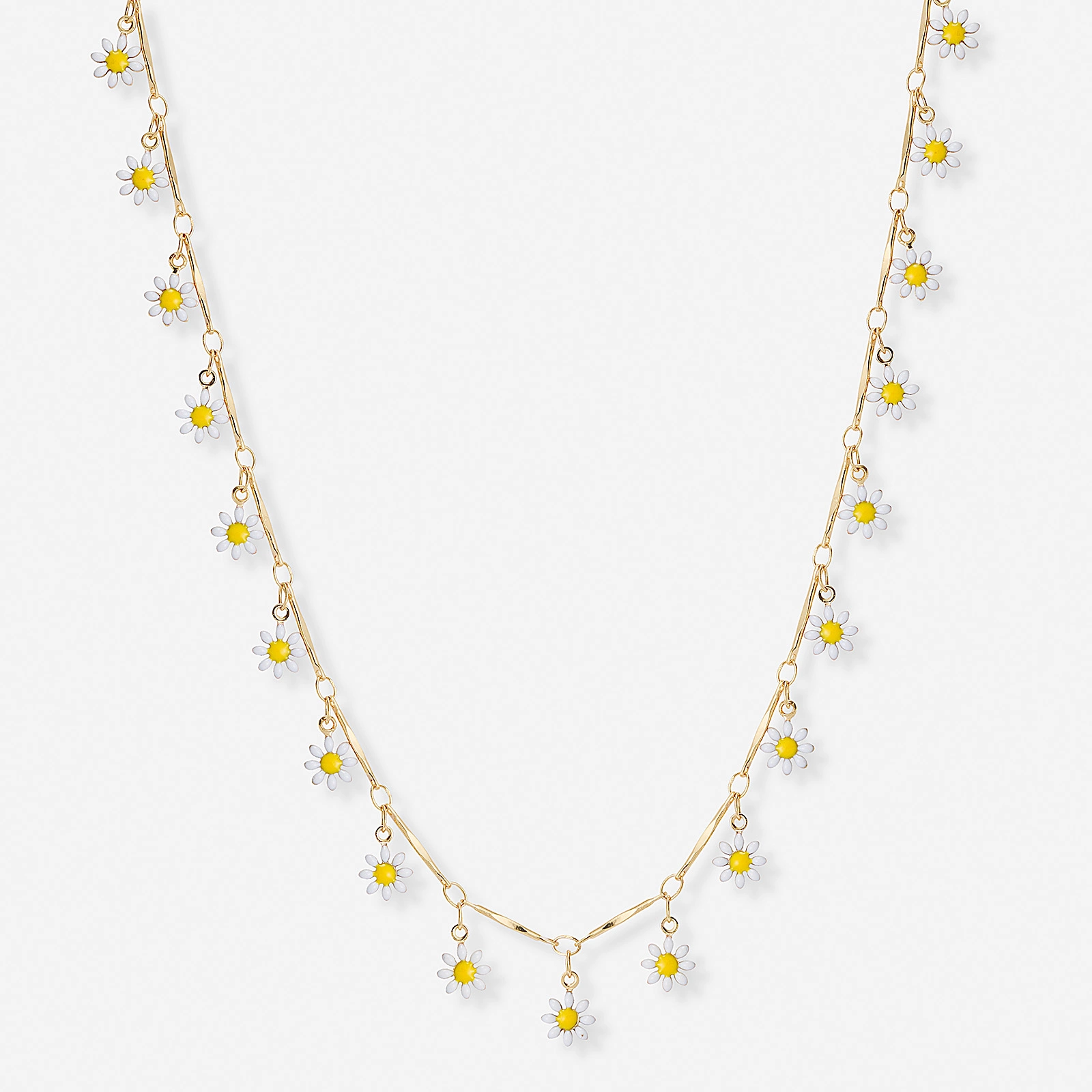 Guldfärgat halsband prästkragar 38+10cm