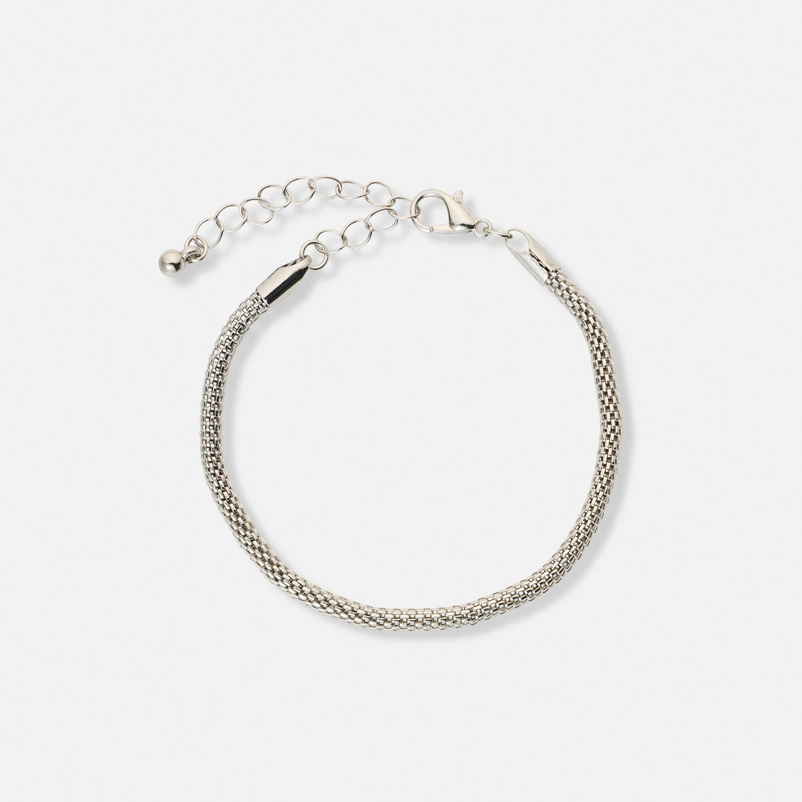 3-pack silverf&auml;rgade armband - 17,5+5 cm