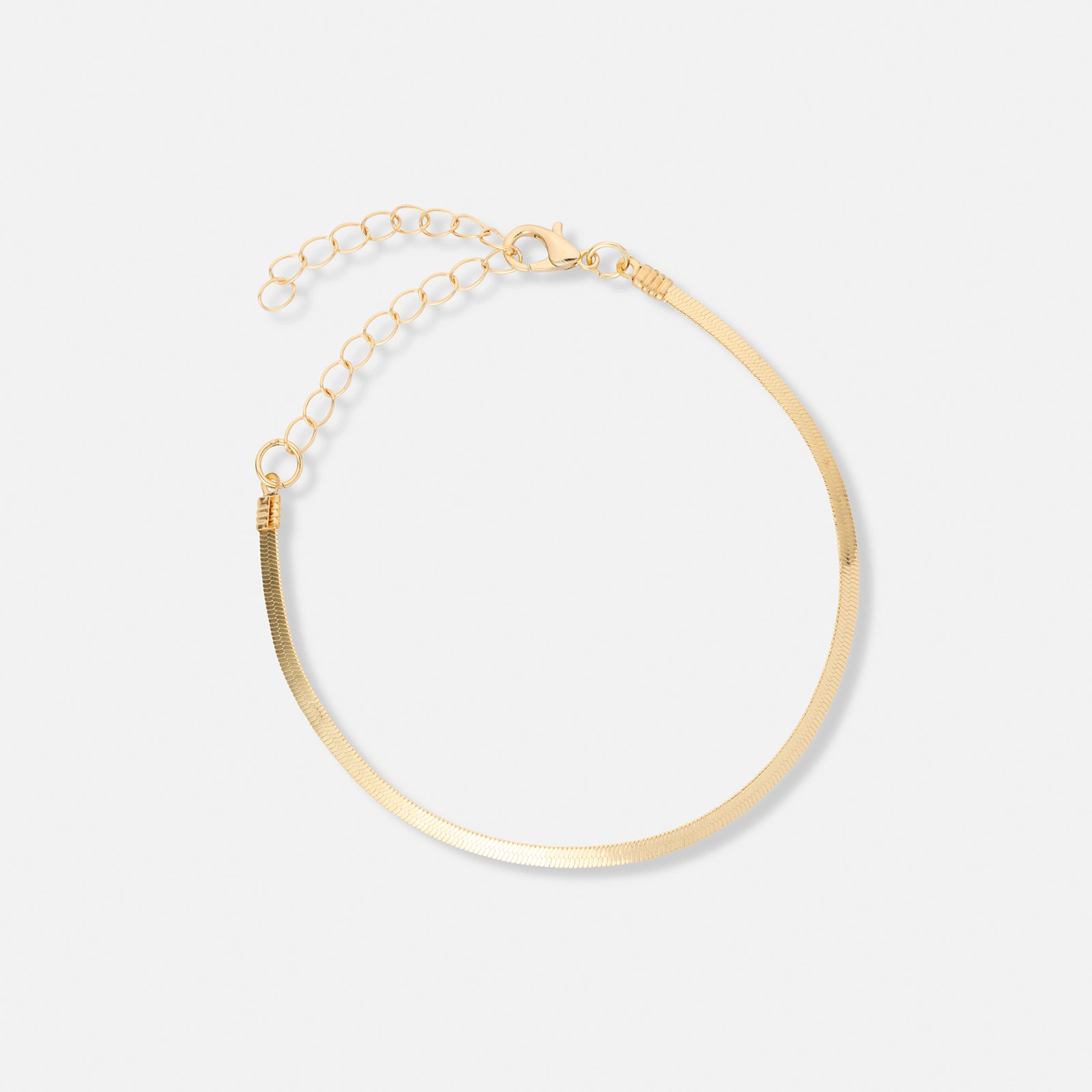 5-pack guldfärgade armband - 17+5 cm