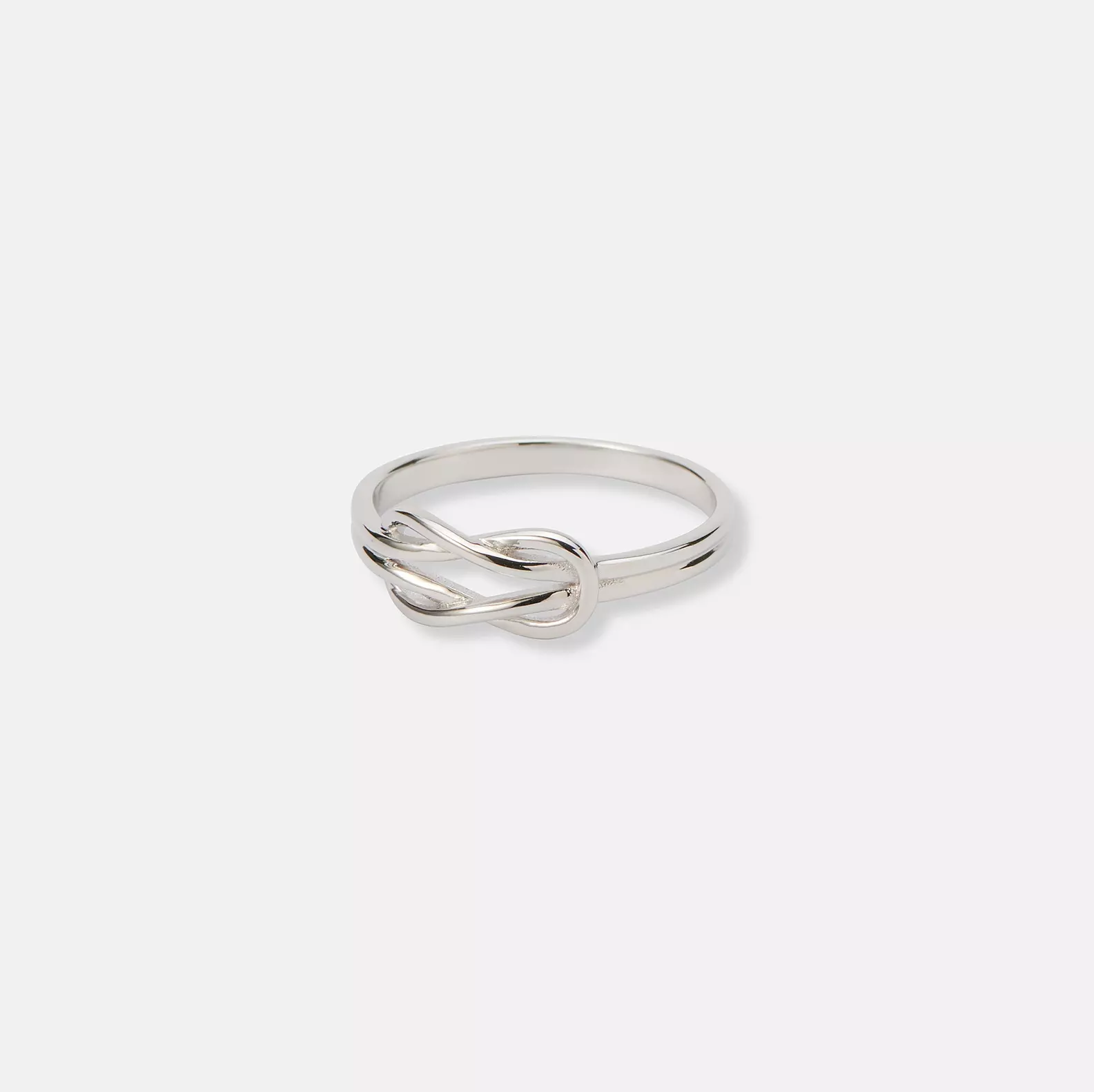 Ring i &auml;kta silver - sl&auml;t med infinitysymbol, 16,5