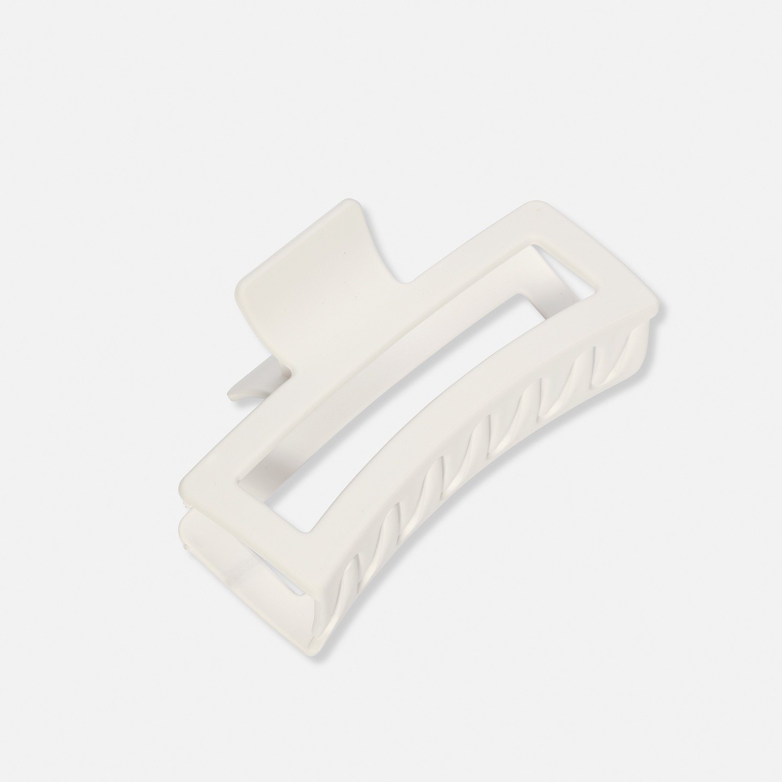 Vit hårklämma 13 cm