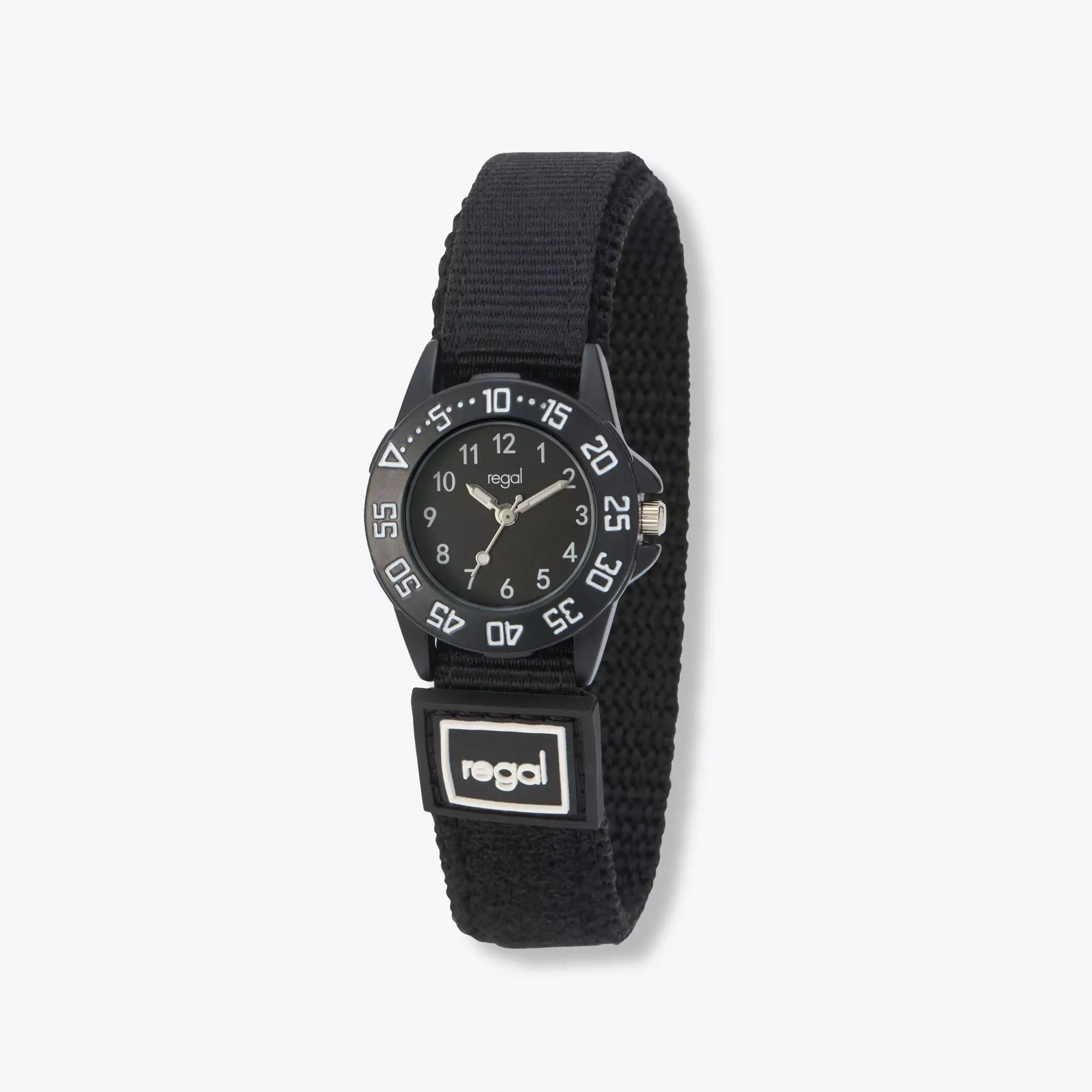 Regal barnklocka kardborreband, svart 28 mm