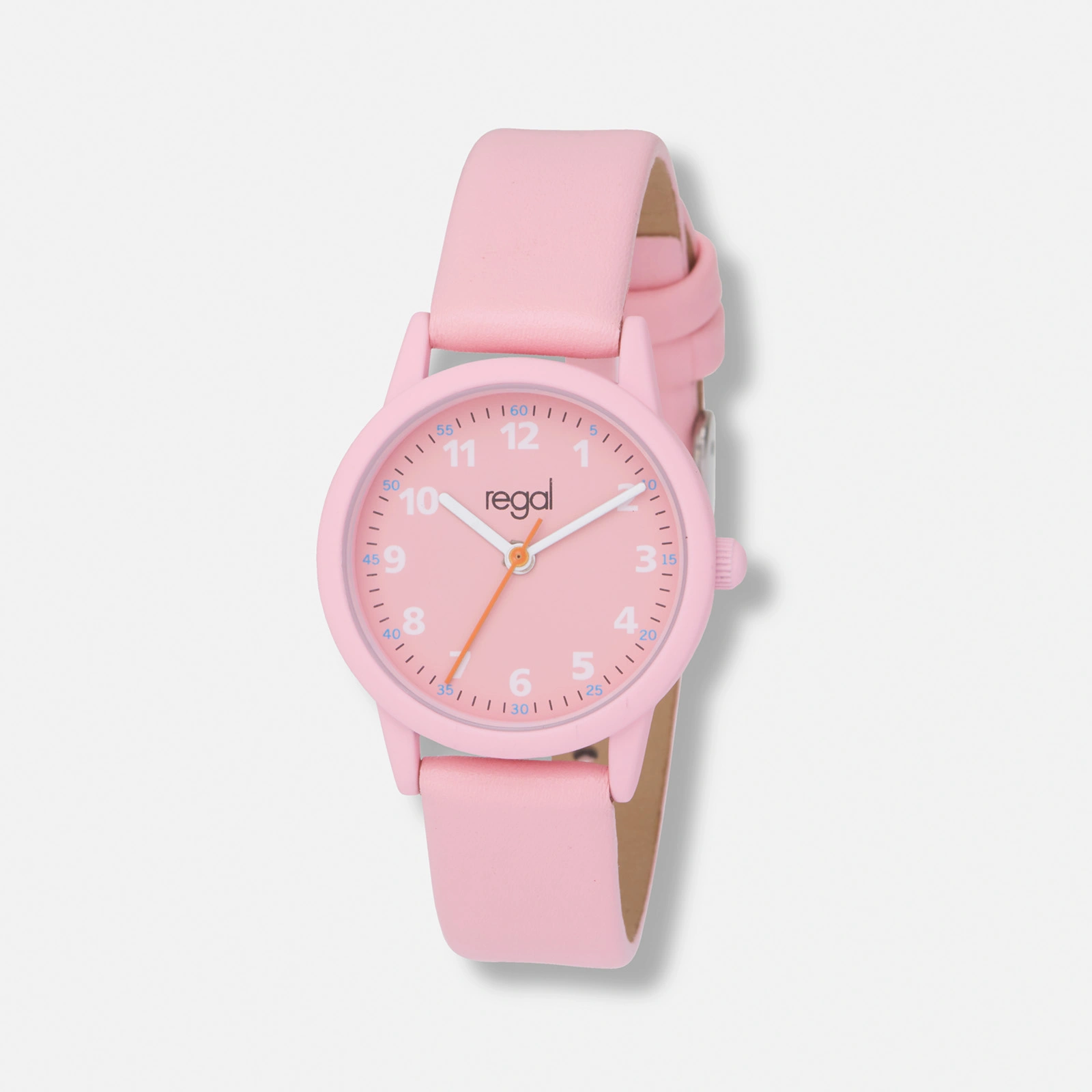 Regal barnklocka, ljusrosa tavla & band - 28mm