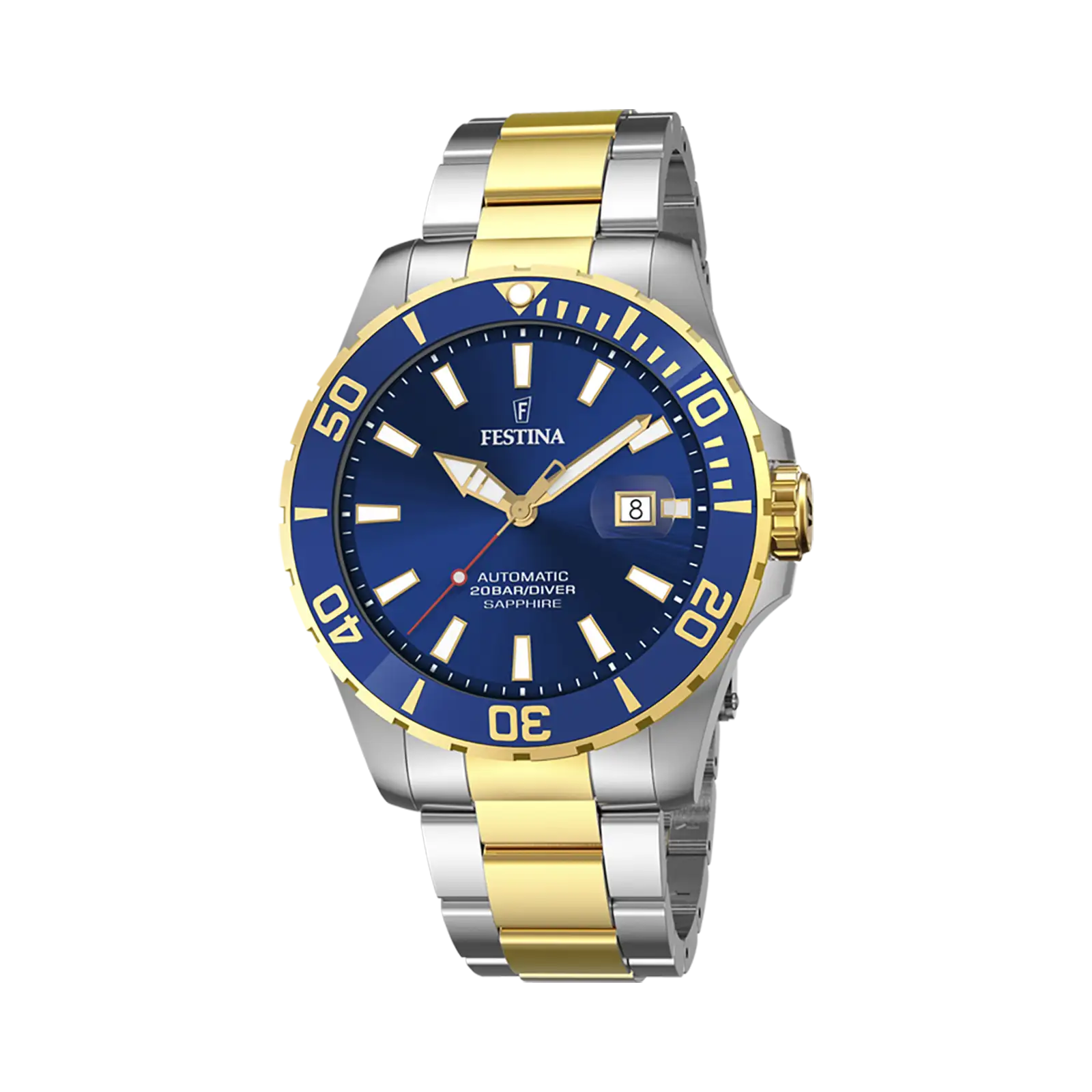Automatic Diver automatisk blå/bicolor, metallband F20532/1