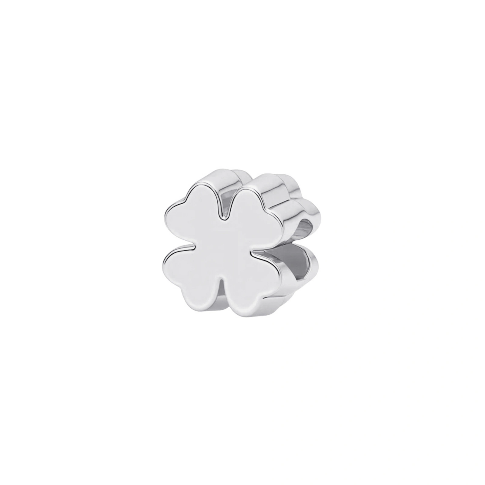 Silverfärgad armbandsberlock, fyrklöver
