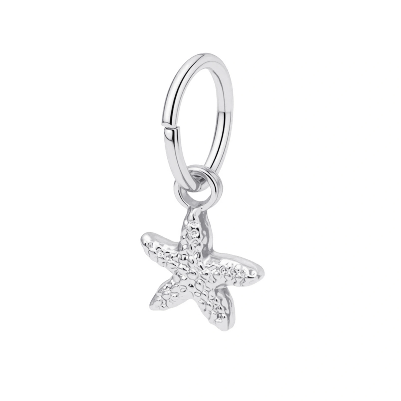 Silverfärgad armbandsberlock, sjöstjärna