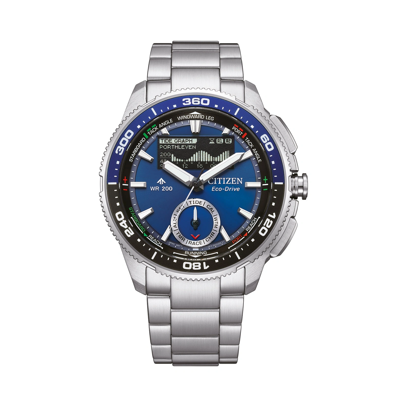 Promaster Eco-Drive Blå/Silver, Stållänk JV3006-50L