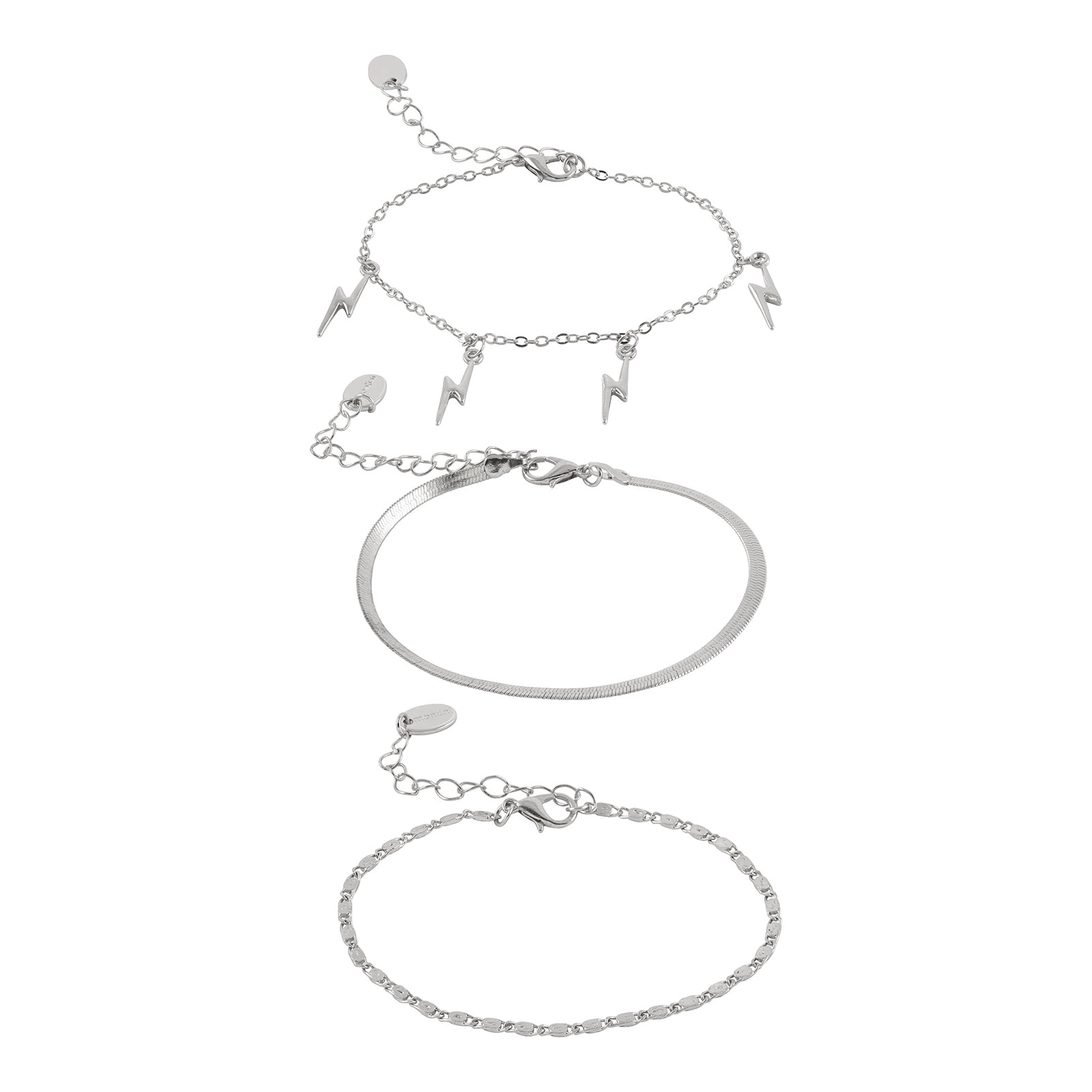 Armband dam - silverfärgat med tre kedjor