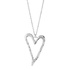 Halsband silverfärgat dam - hamrat hjärta