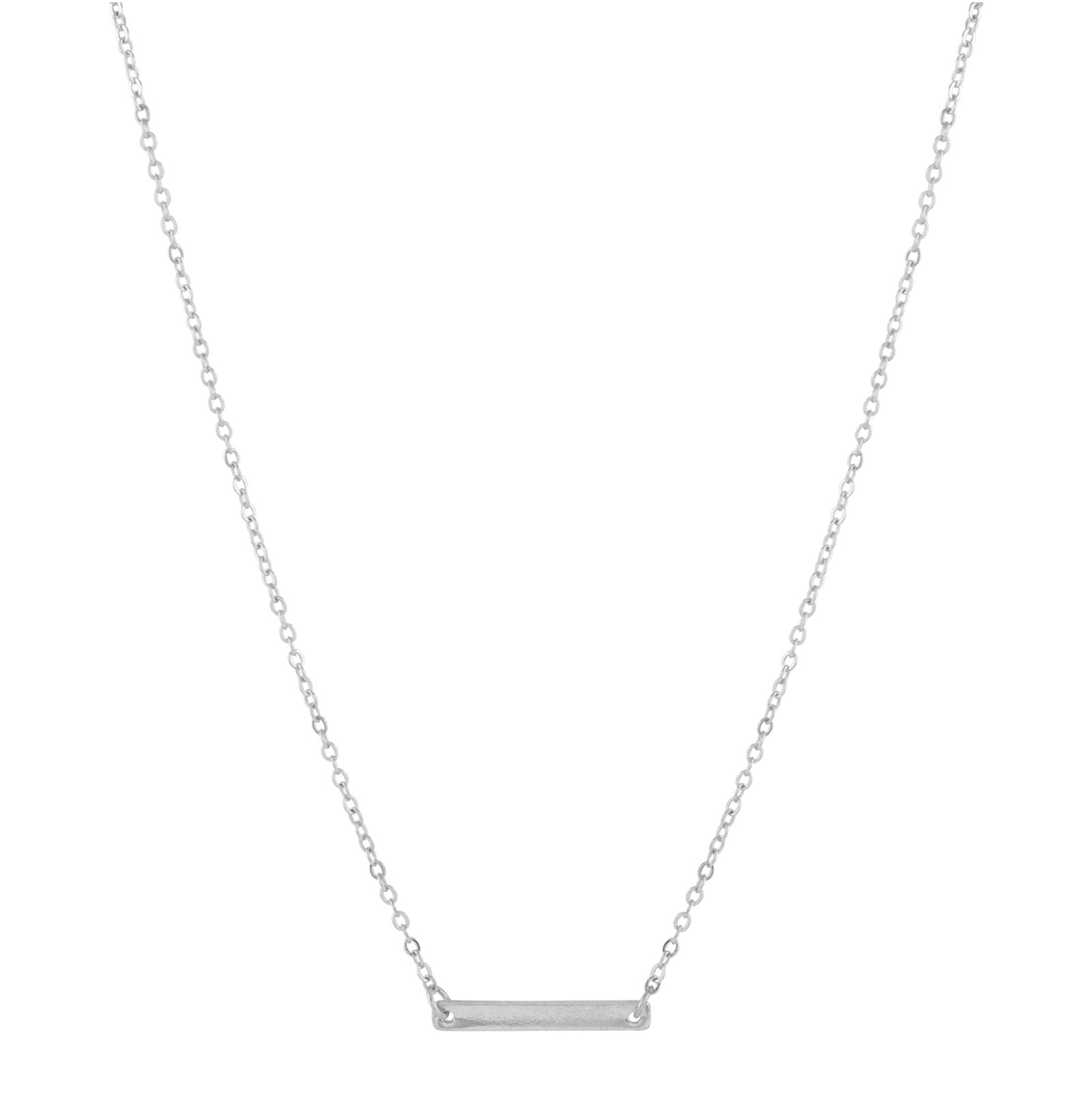 Halsband - silverfärgat med platta