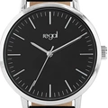 Regal damklocka - svart band, index, silverton/svart, 36mm