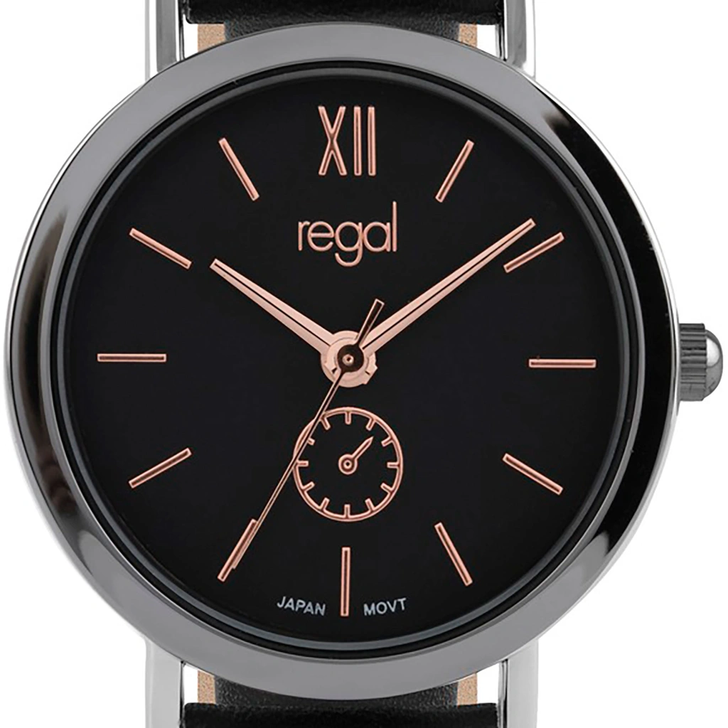 Regal damklocka - svart band, svart, 30mm