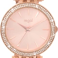 Regal damklocka - metallänk, rosegold, 39mm