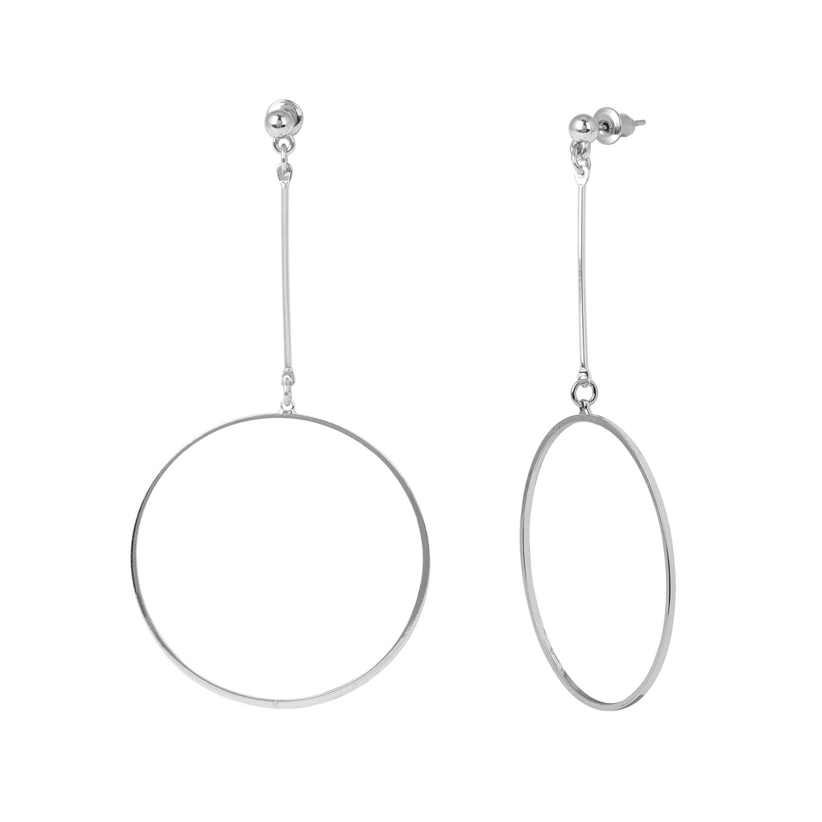 Montini Örhängen Hängande Cirkel Silver